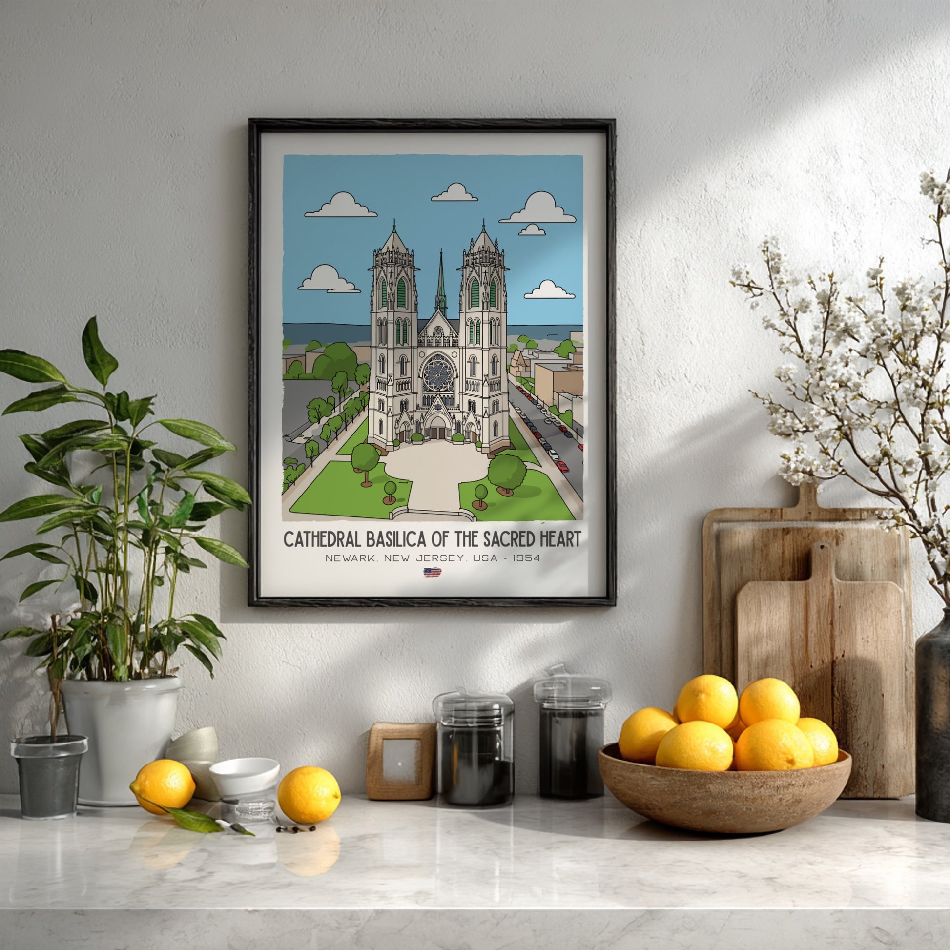 Cathedral Basilica of the Sacred Heart Art - The French Gothic Revival Wall Print
