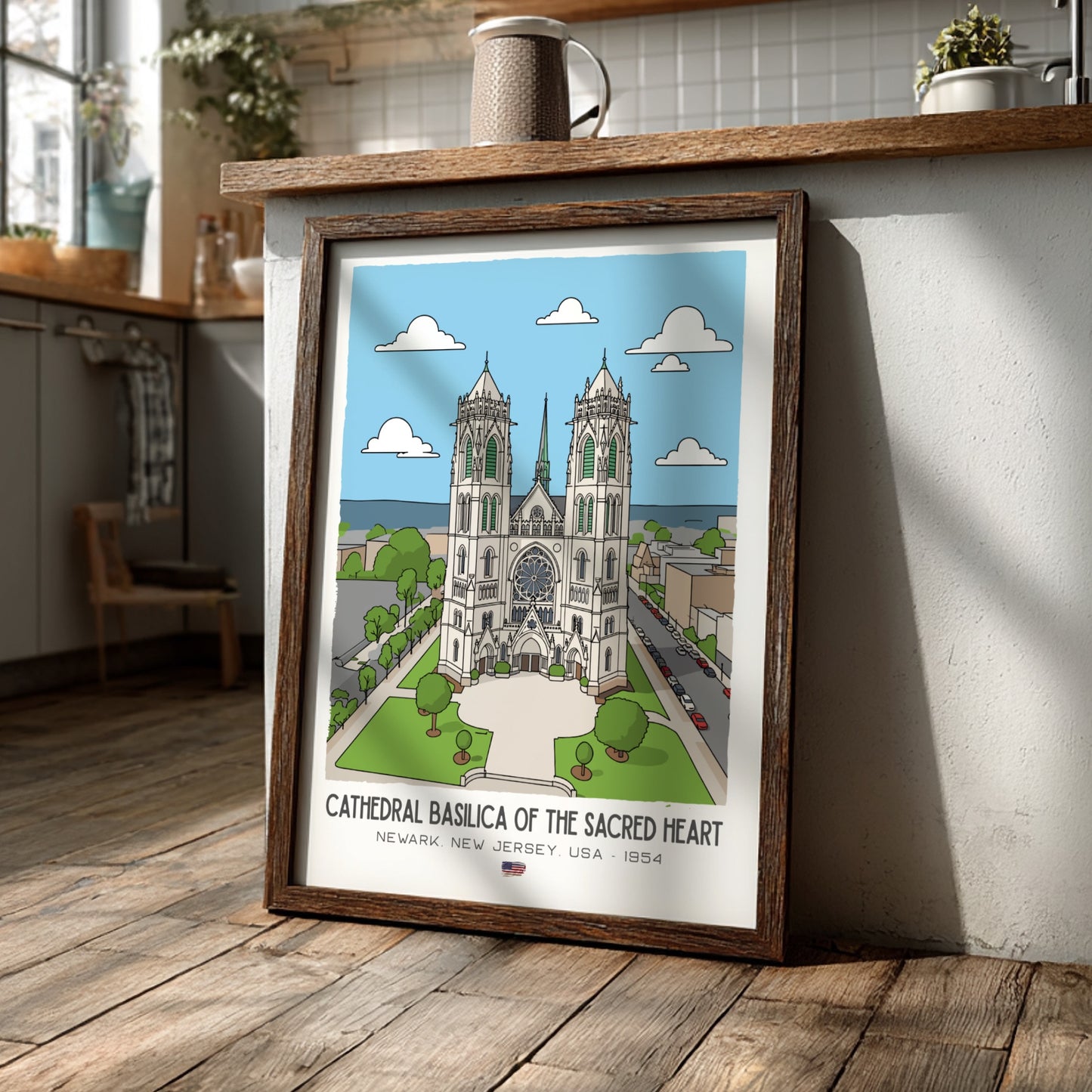Cathedral Basilica of the Sacred Heart Art - The French Gothic Revival Wall Print