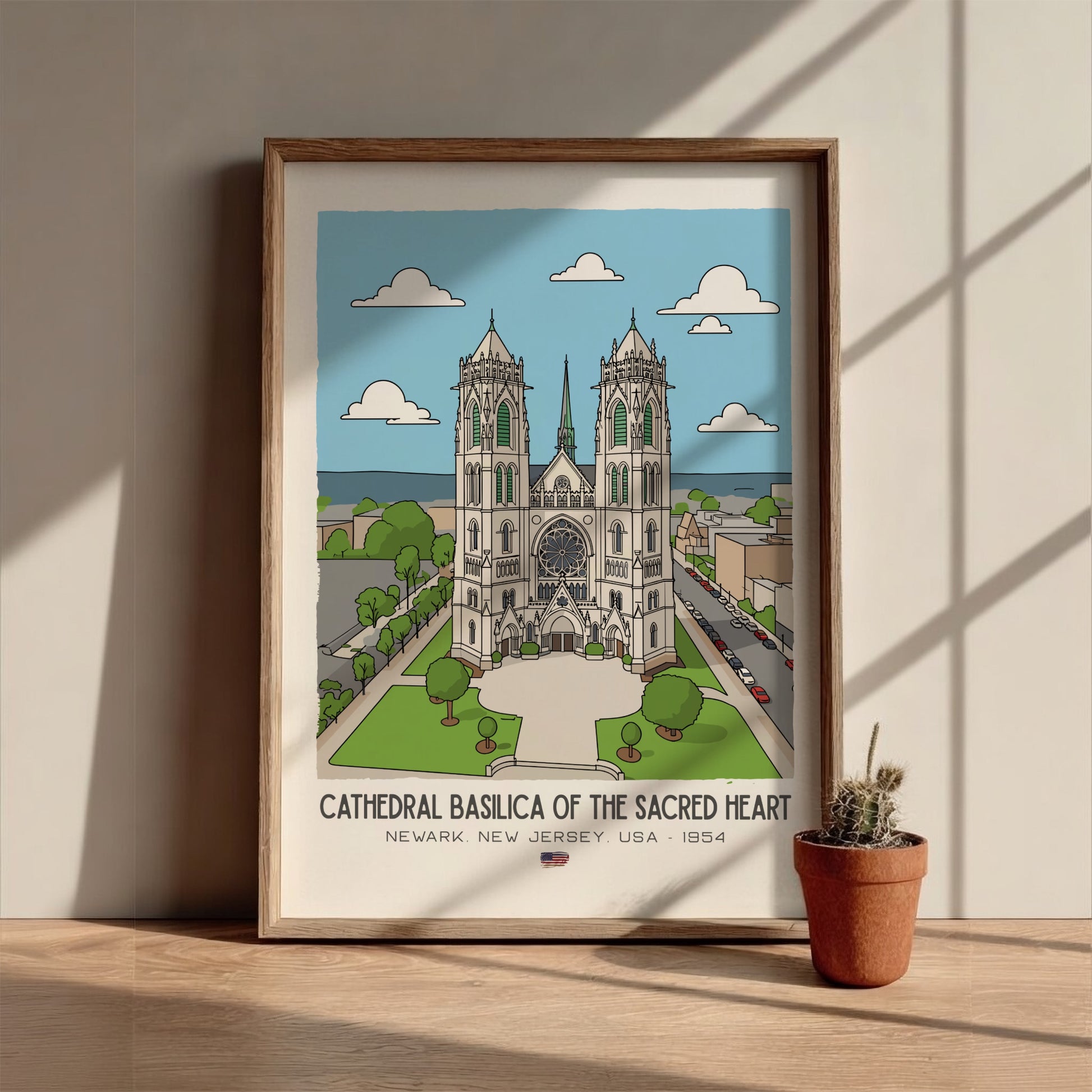 Cathedral Basilica of the Sacred Heart Art - The French Gothic Revival Wall Print