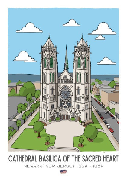 Cathedral Basilica of the Sacred Heart Art - The French Gothic Revival Wall Print