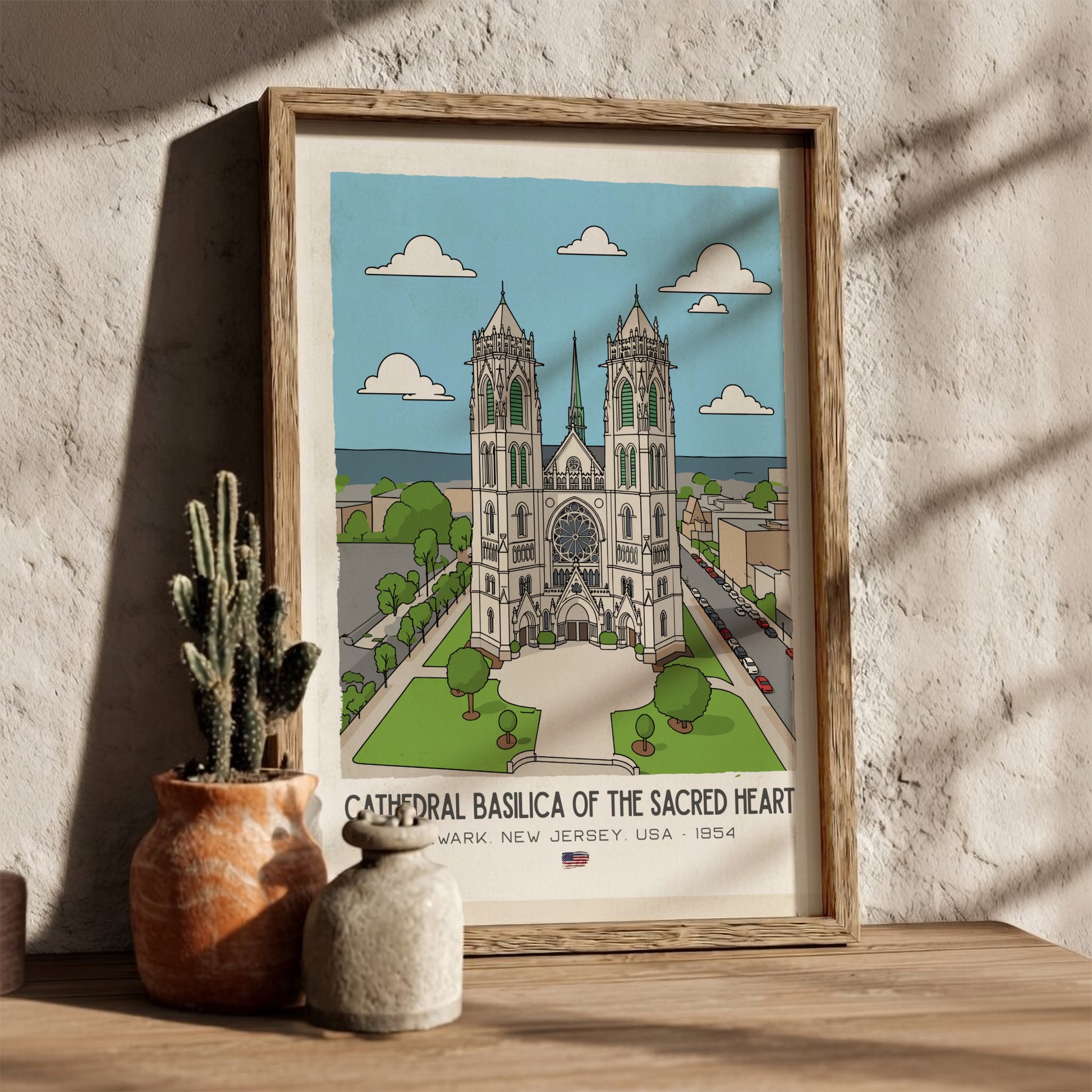 Cathedral Basilica of the Sacred Heart Art - The French Gothic Revival Wall Print
