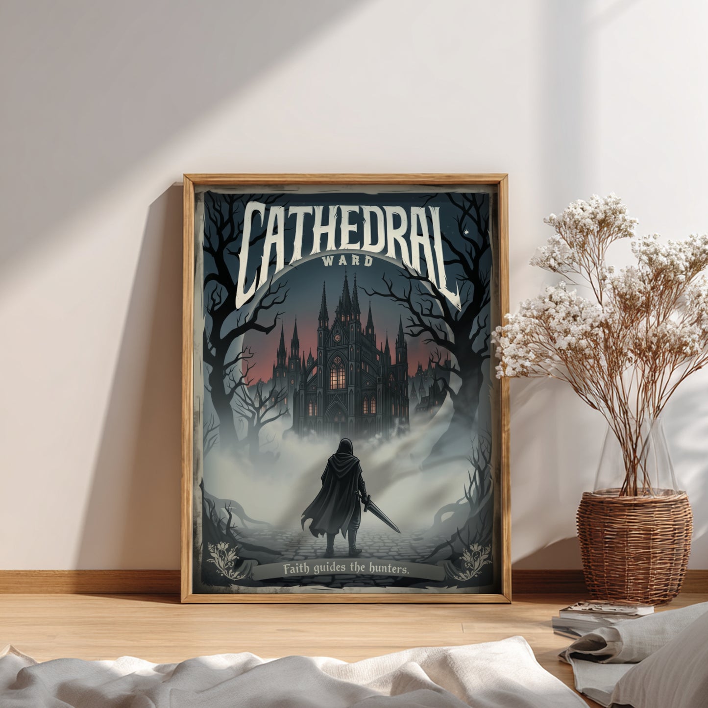Framed poster Cathedral Ward from Bloodborne