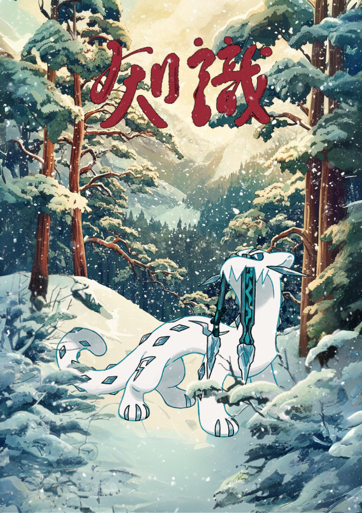 Chien-Pao Poster: Japanese Style Legendary Pokemon Inspired Anime Artwork, Pokemon TCG Chien-Pao