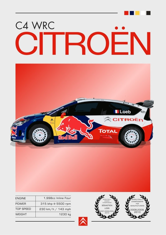 Citroen C4 WRC Print