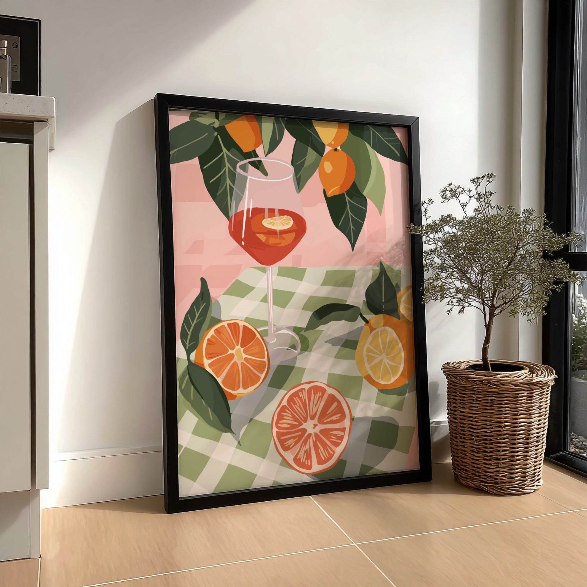 Citrus Table Poster - Fresh Fruit & Sunny Vibes Wall Art Print