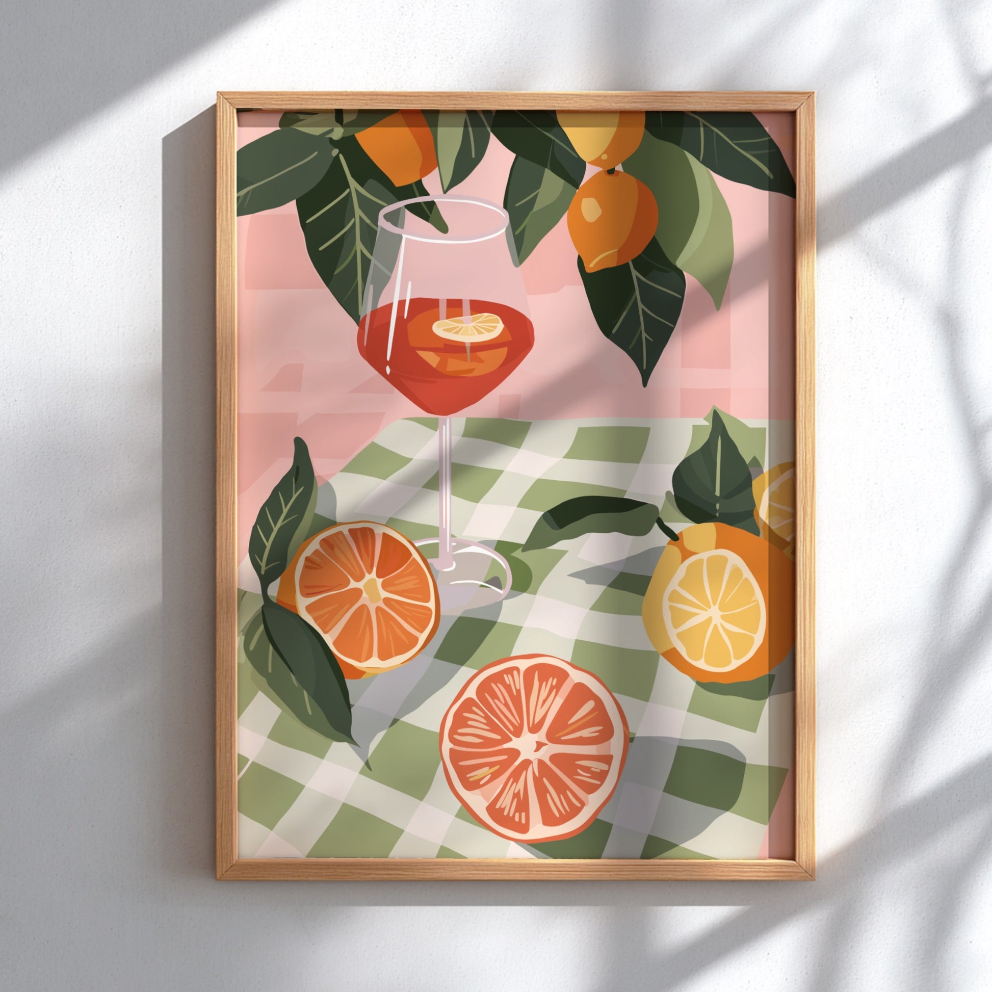Citrus Table Poster - Fresh Fruit & Sunny Vibes Wall Art Print