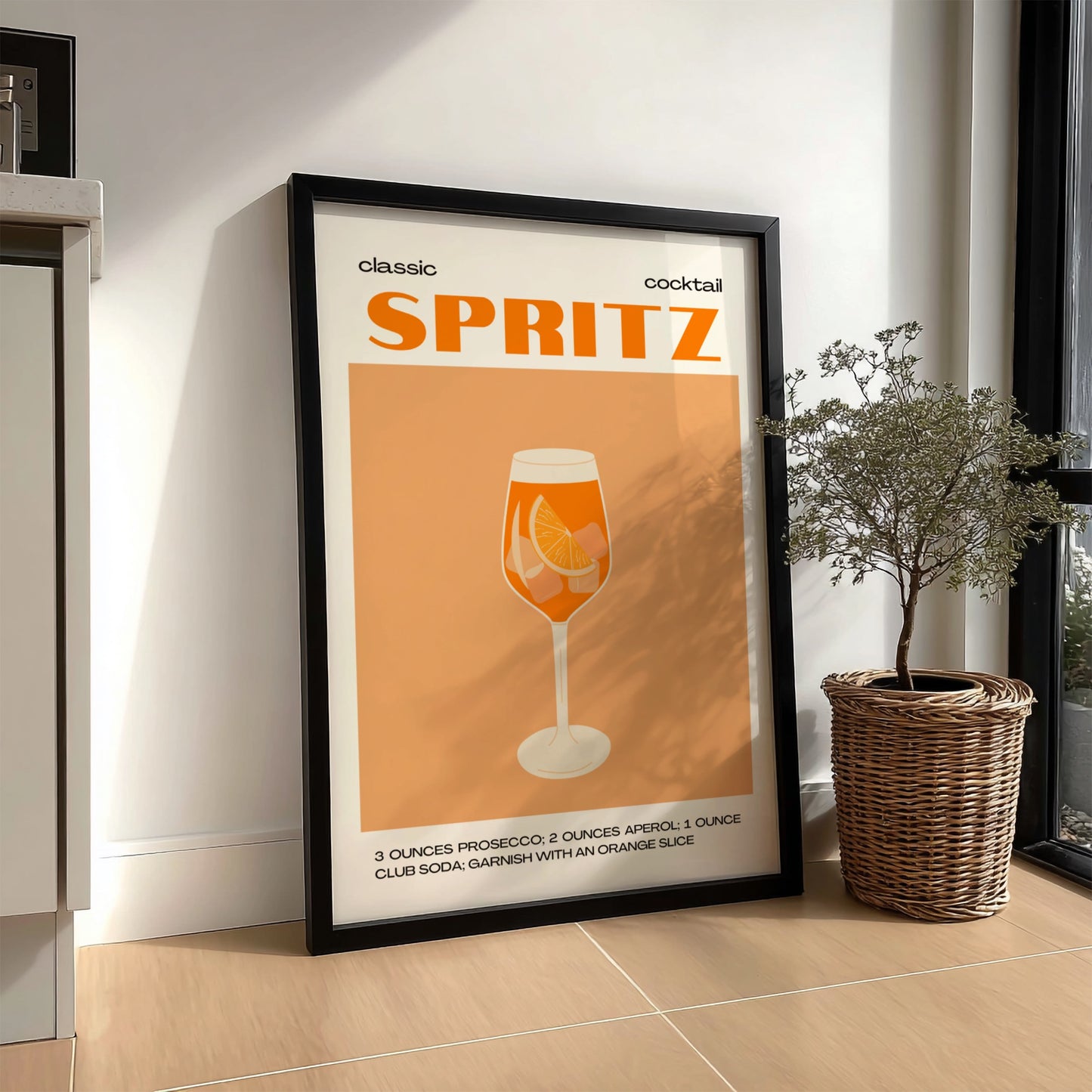 Classic Spritz Cocktail Poster - Aperol Spritz Wall Art Print