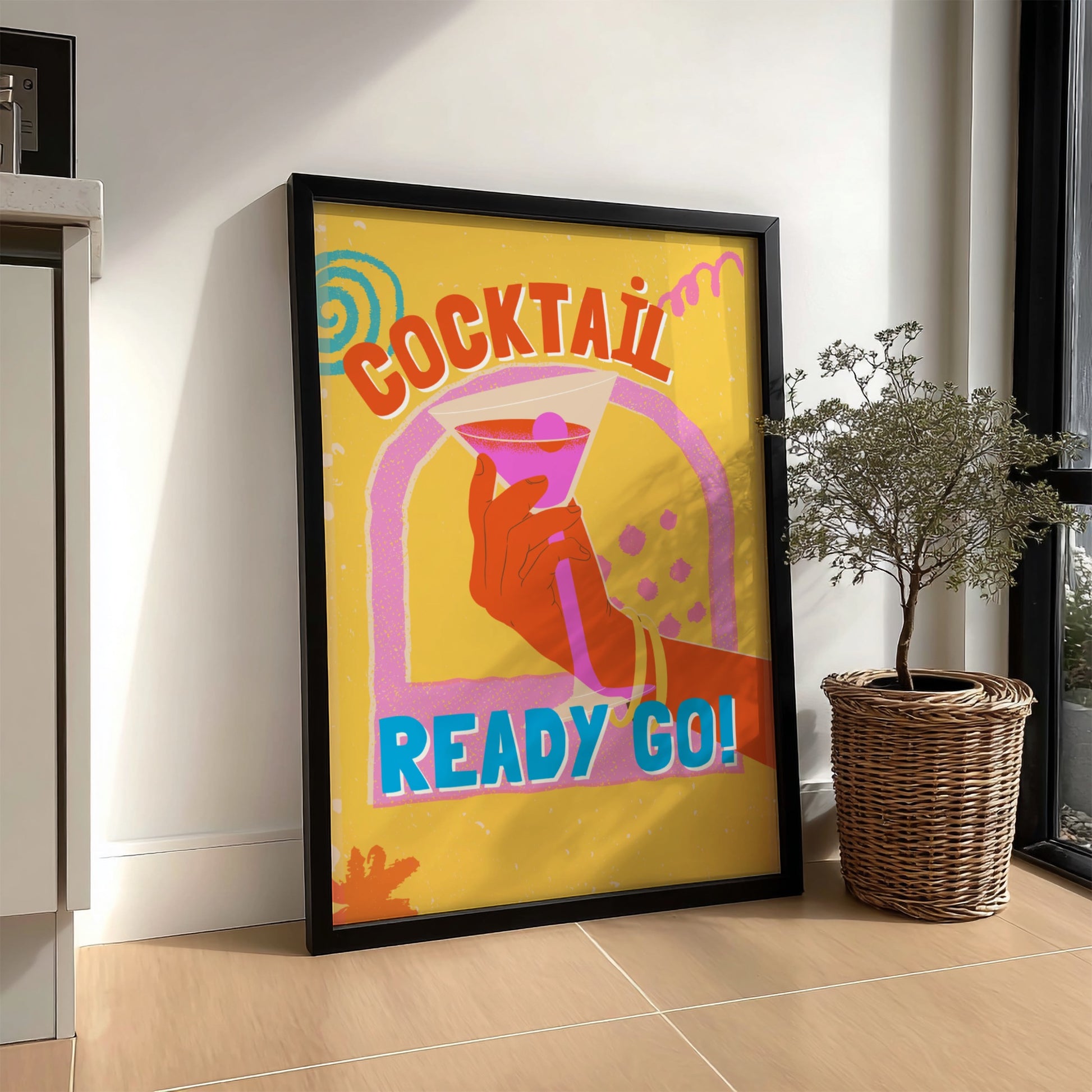 Cocktail Ready Go Poster - Fun Party Drink Wall Art Print