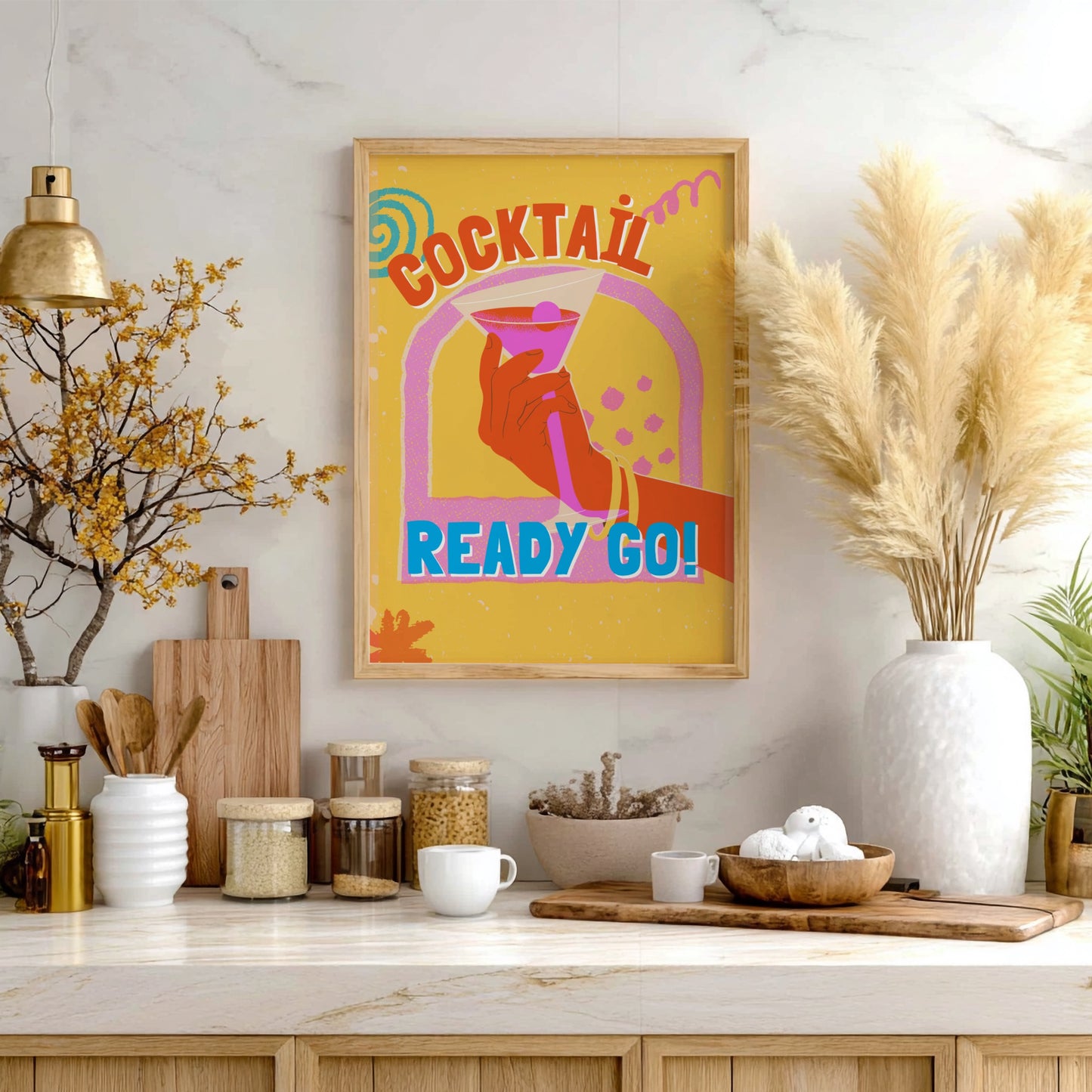Cocktail Ready Go Poster - Fun Party Drink Wall Art Print