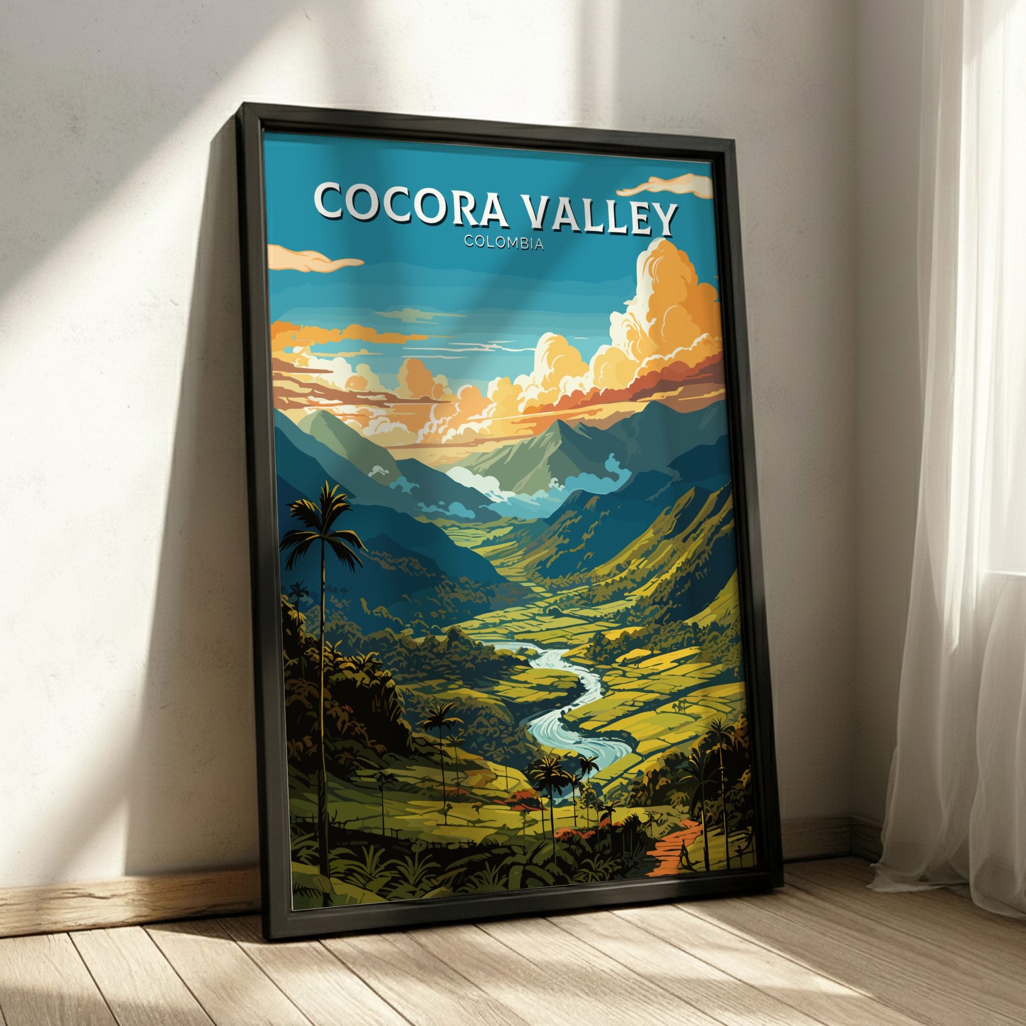 South America COCORA VALLEY POSTER - COLOMBIA NATURE PRINT