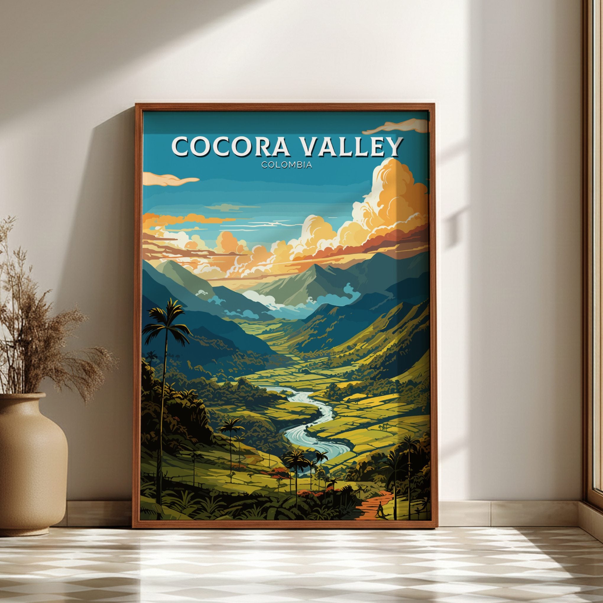 South America COCORA VALLEY POSTER - COLOMBIA NATURE PRINT