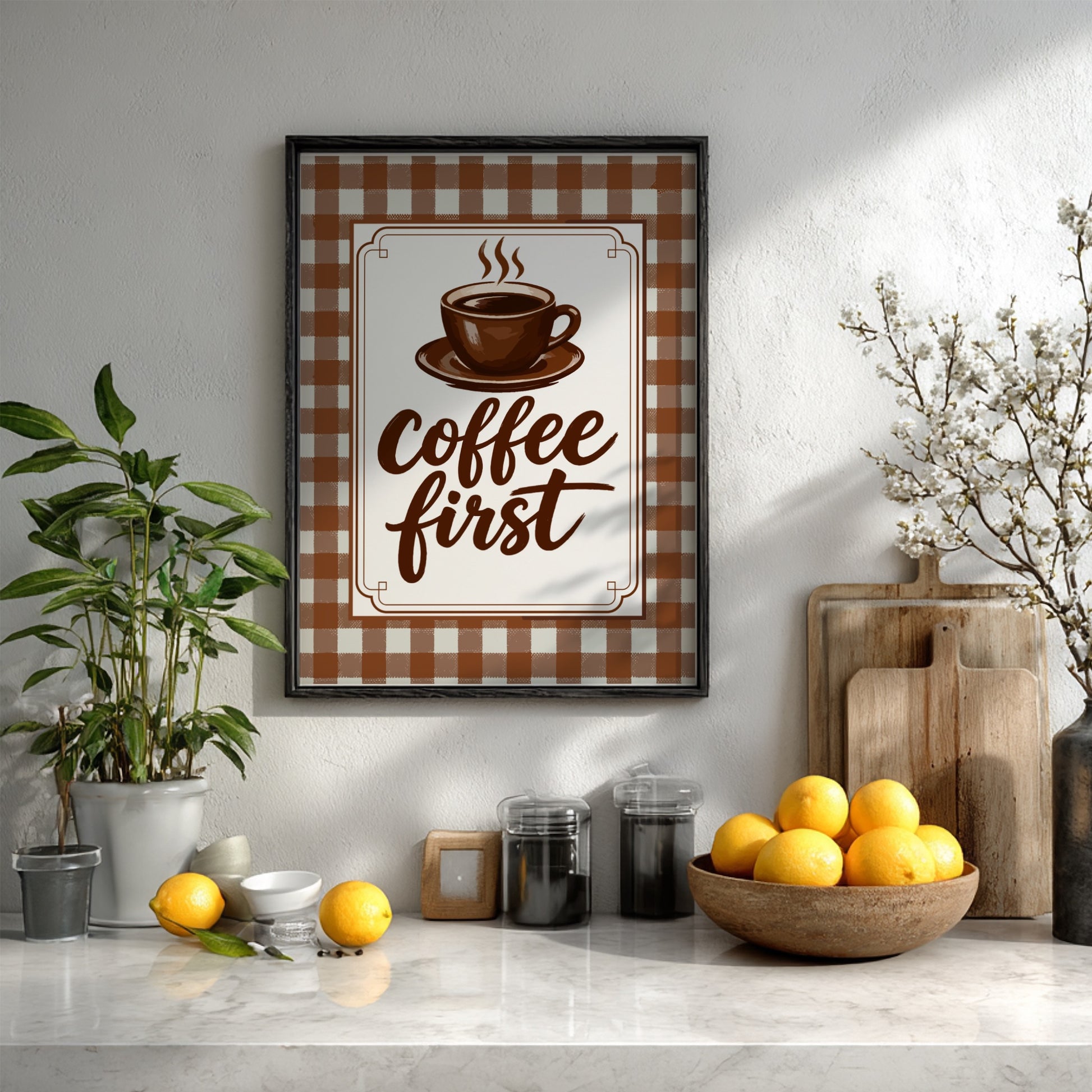 Coffee First - Kitchen Wall Art