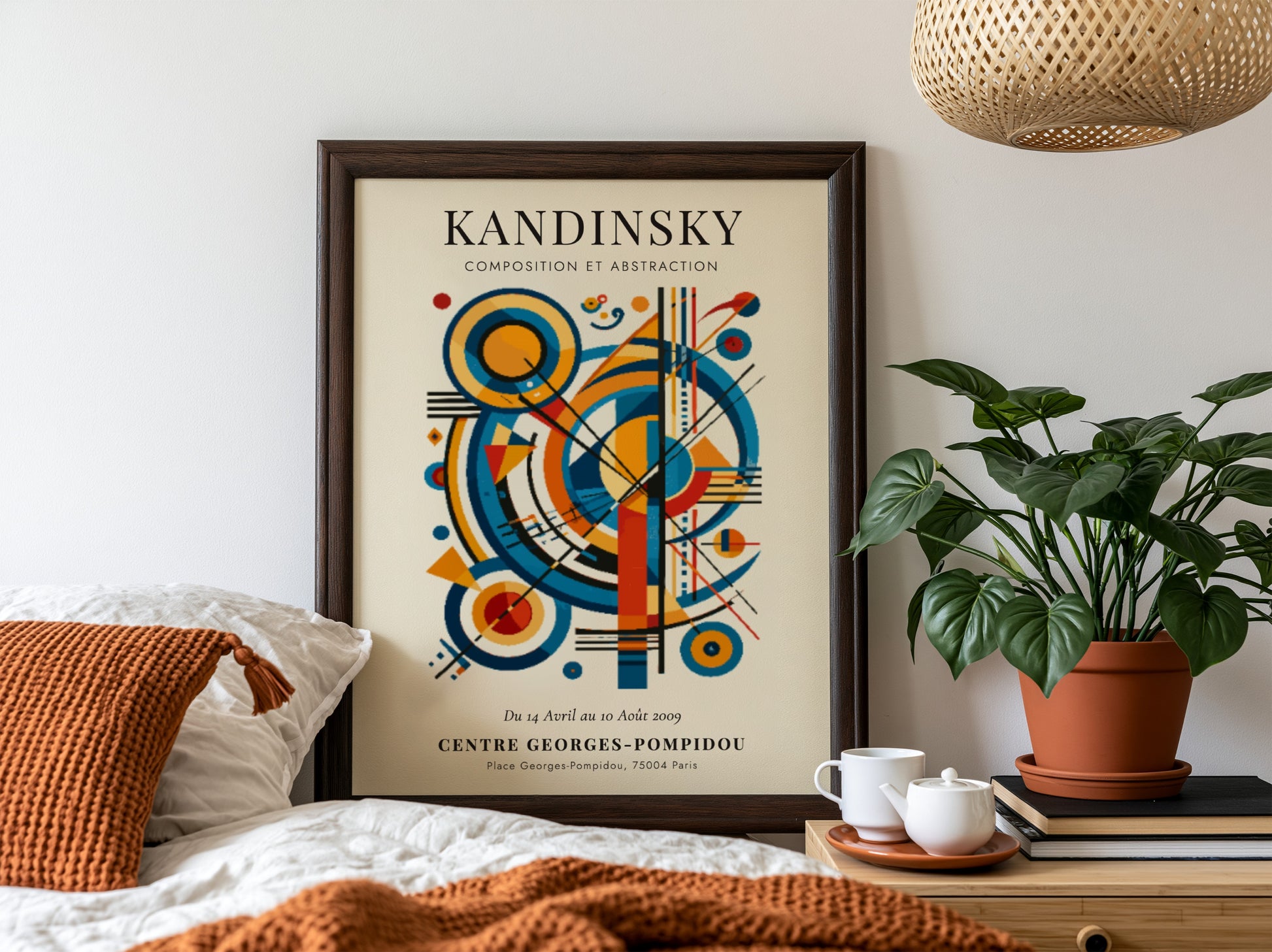 Kandinsky inspired poster featuring vibrant abstract shapes and colors