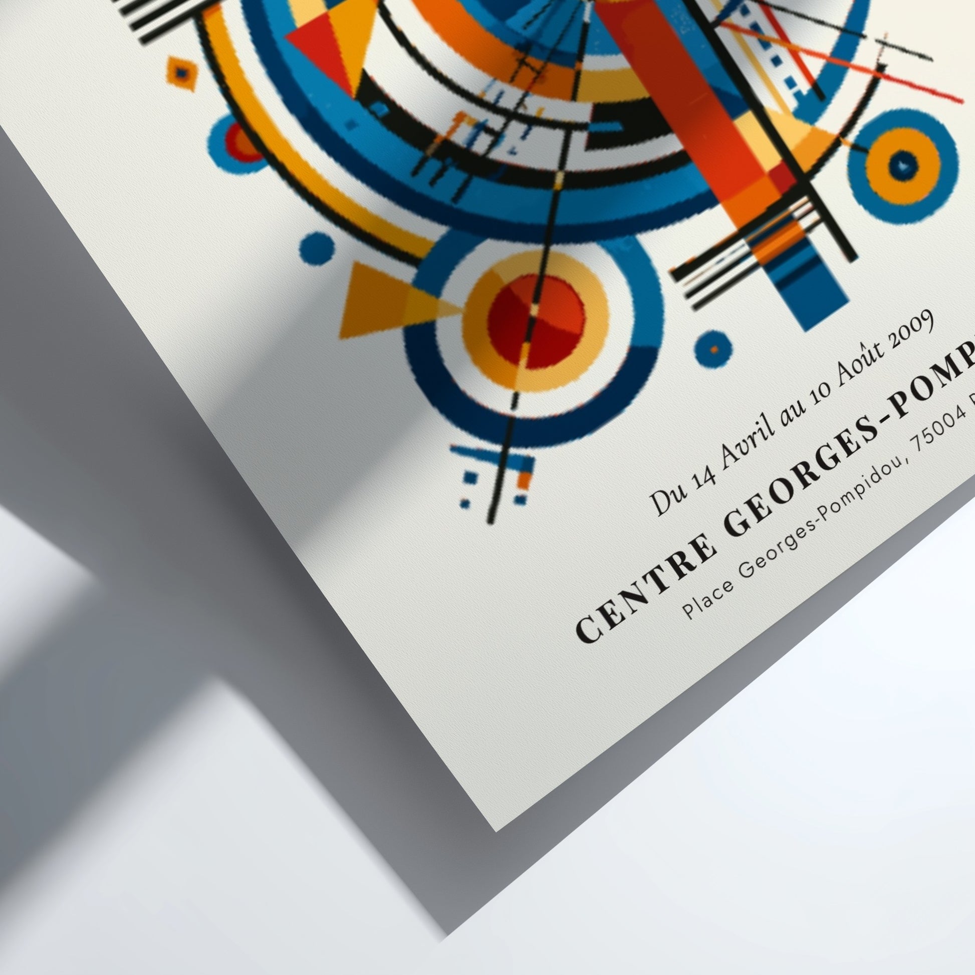 Kandinsky inspired poster featuring vibrant abstract shapes and colors