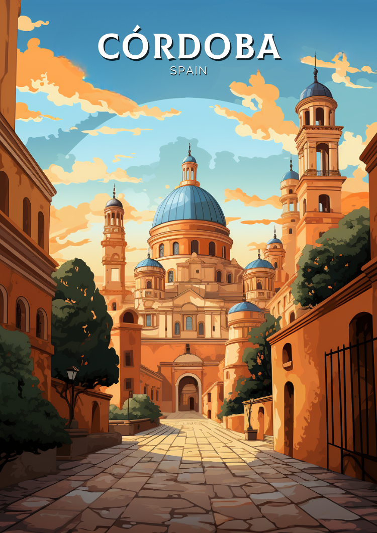 Europe CORDOBA TRAVEL PRINT - SPAIN ARTWORK