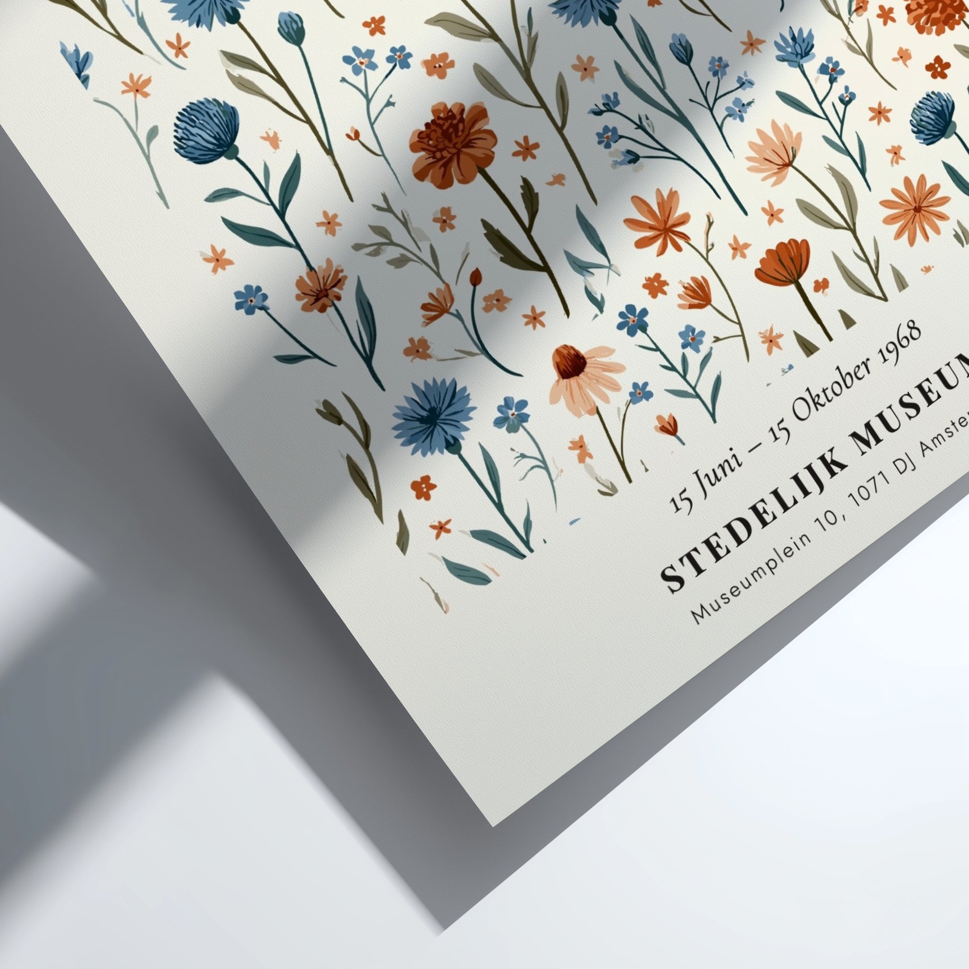 Henri Matisse poster featuring cornflowers and marigolds in vibrant colors, floral art print for wall decor