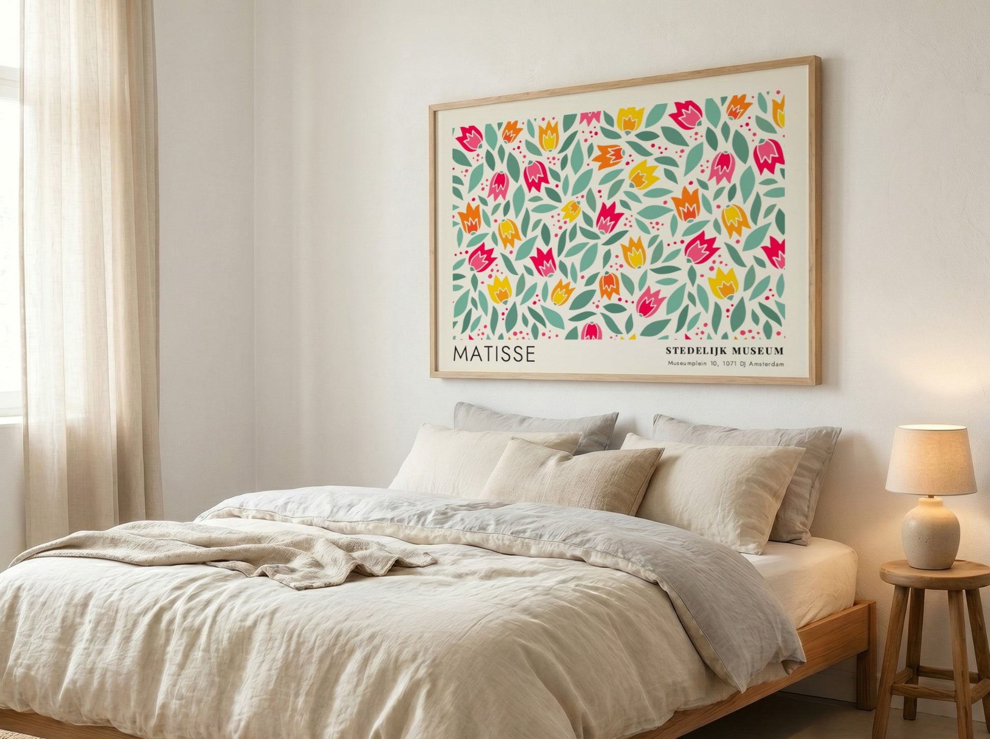Cornflowers & Marigolds in Bloom poster featuring vibrant floral design by Matisse in soft colors
