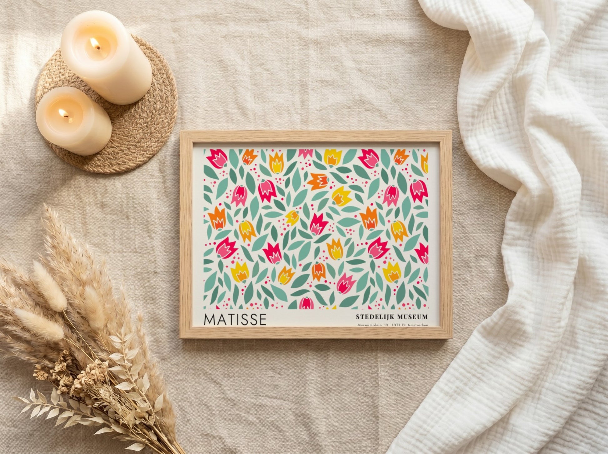 Henri Matisse poster featuring colorful cornflowers and marigolds in bloom