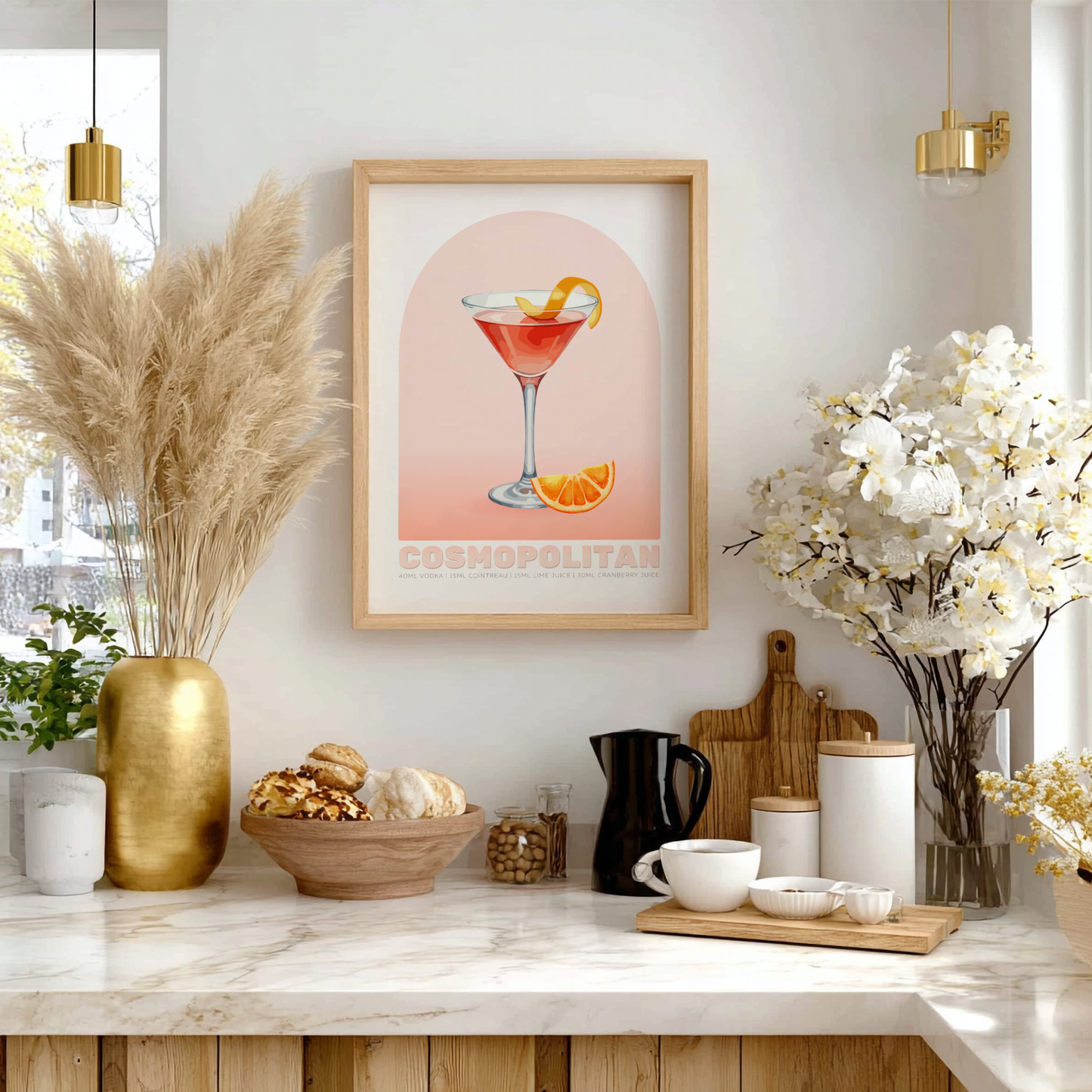 Cosmopolitan Cocktail Poster - Drinks Wall Art