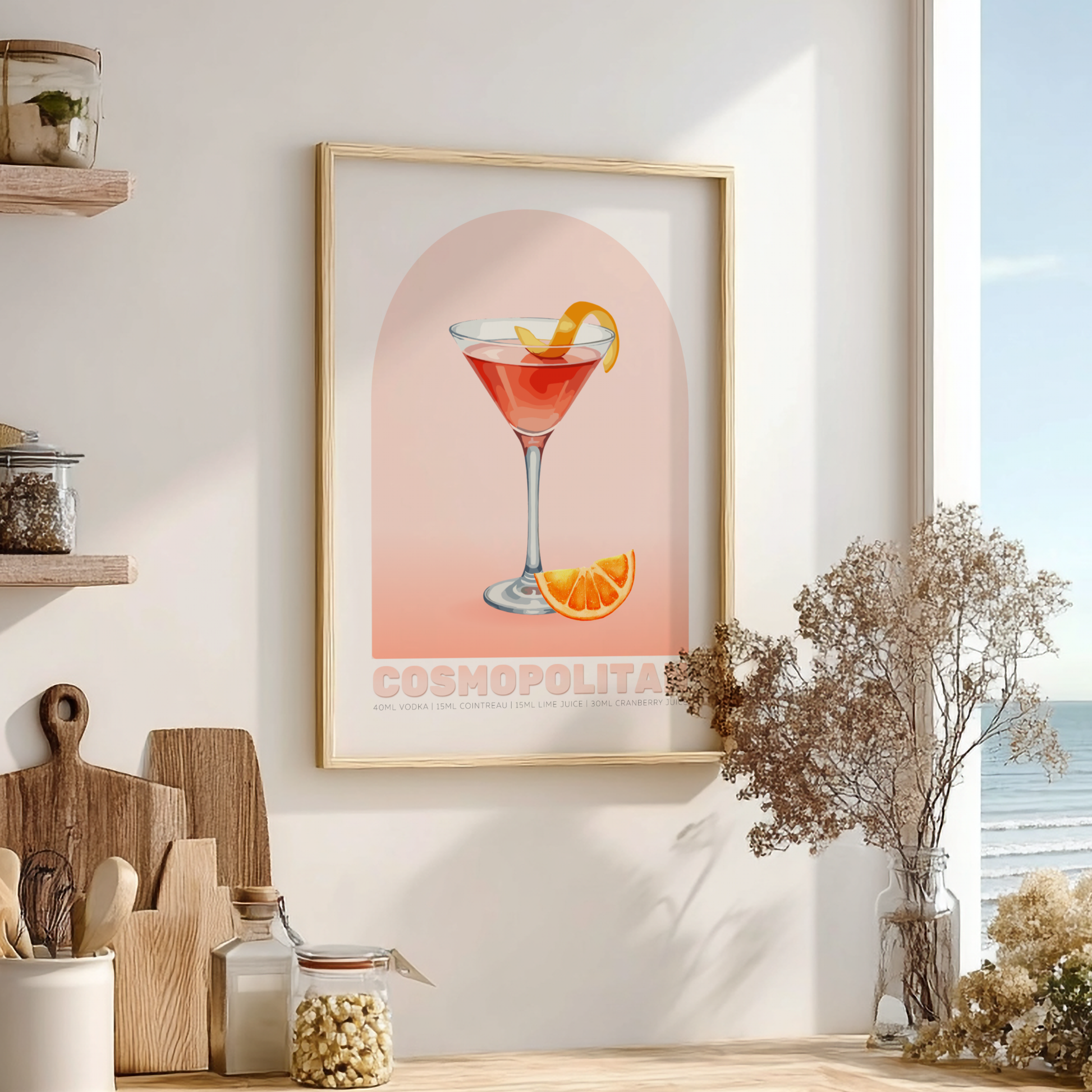 Cosmopolitan Cocktail Poster - Drinks Wall Art