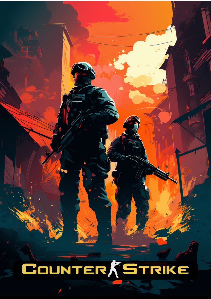 Counter-Strike Poster – Tactical FPS Gaming Wall Art – Brighton Posters
