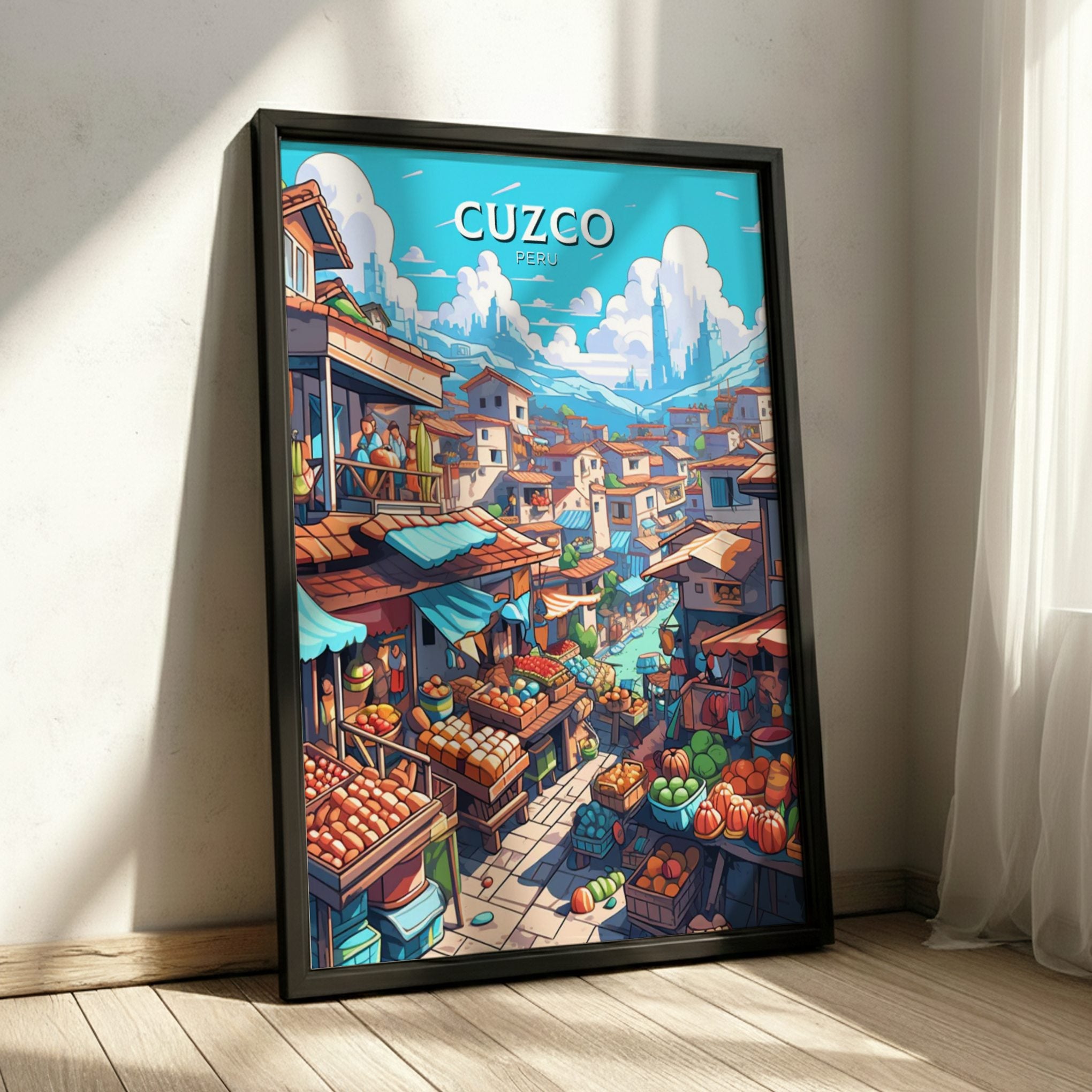 South America CUZCO PRINT - VINTAGE ARTWORK