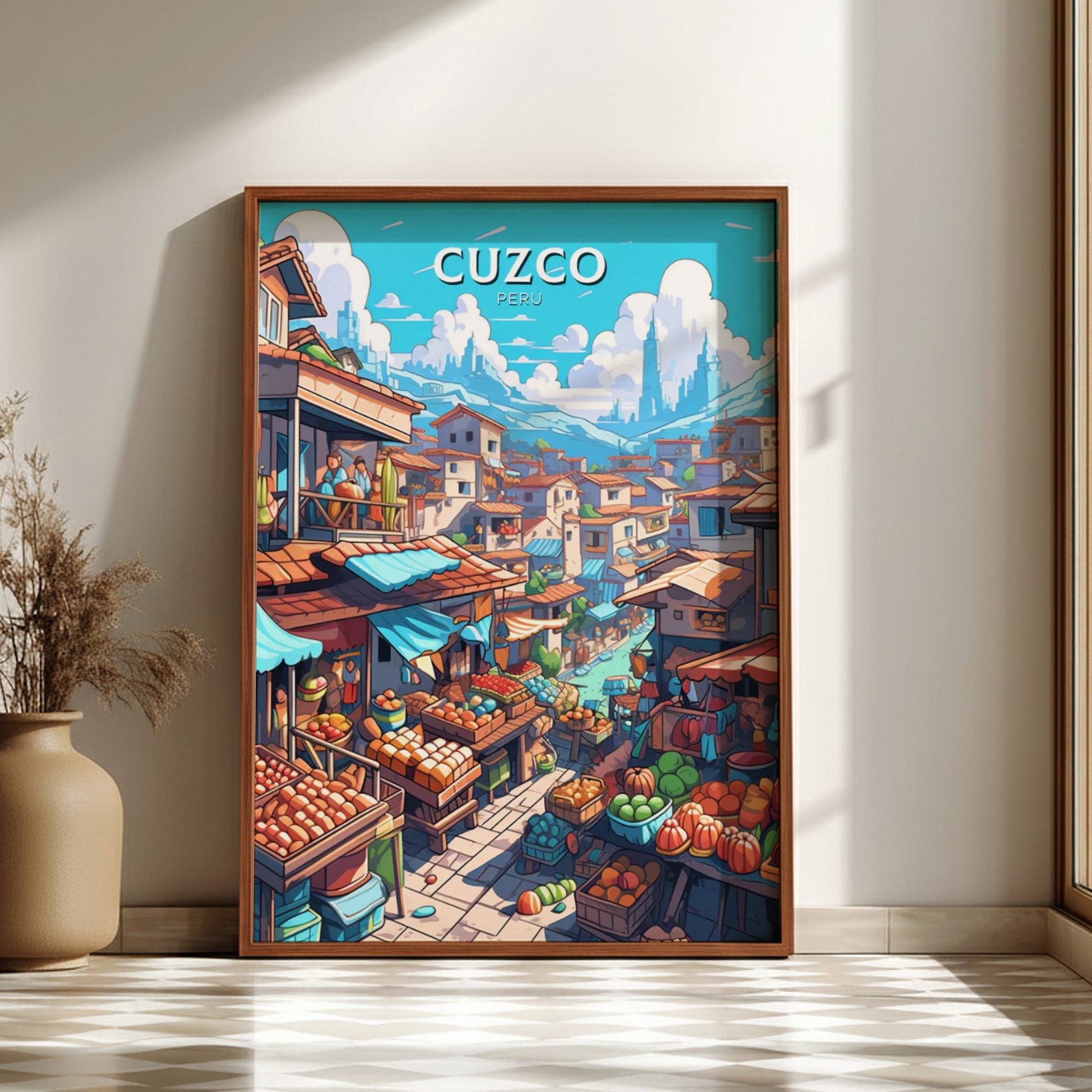 South America CUZCO PRINT - VINTAGE ARTWORK