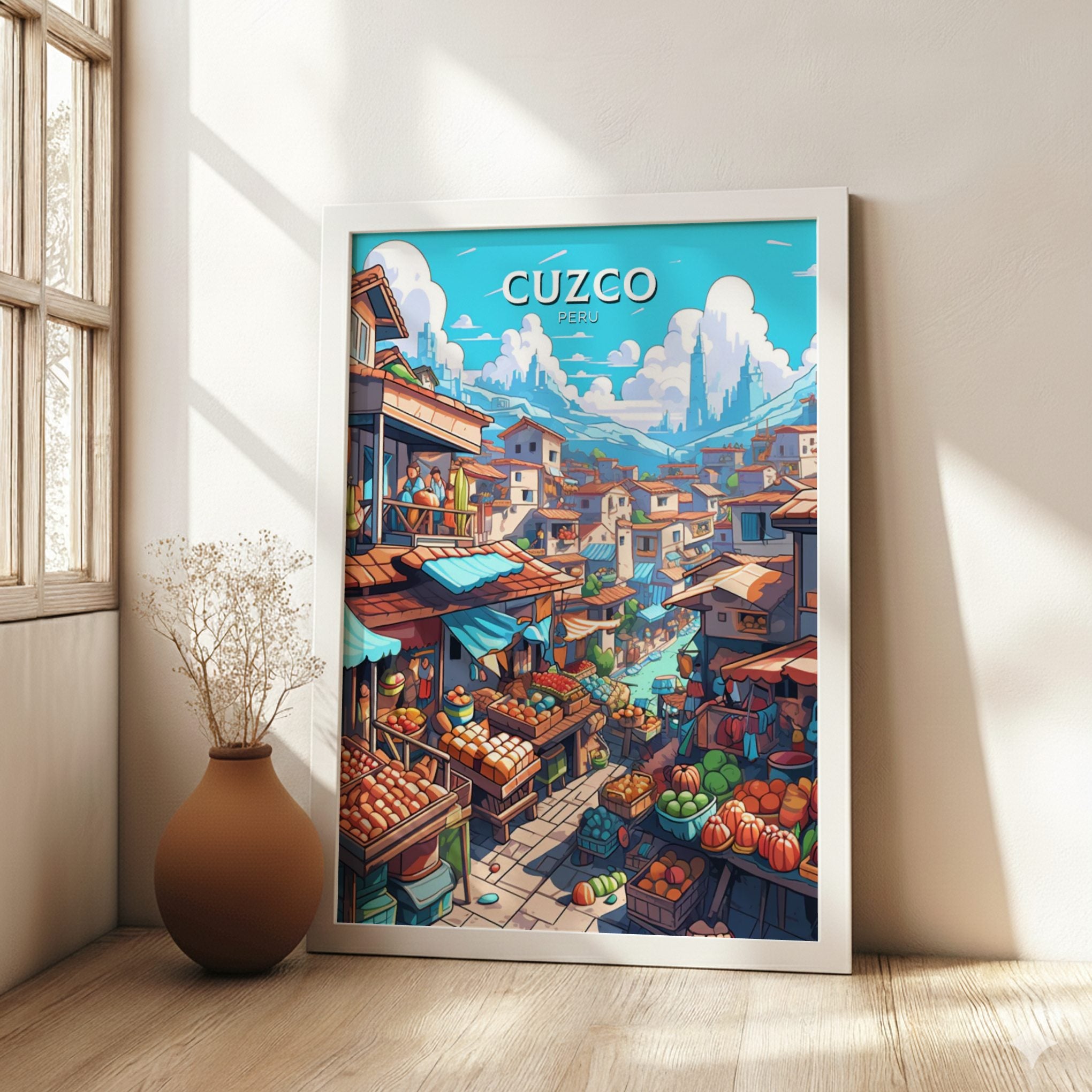 South America CUZCO PRINT - VINTAGE ARTWORK