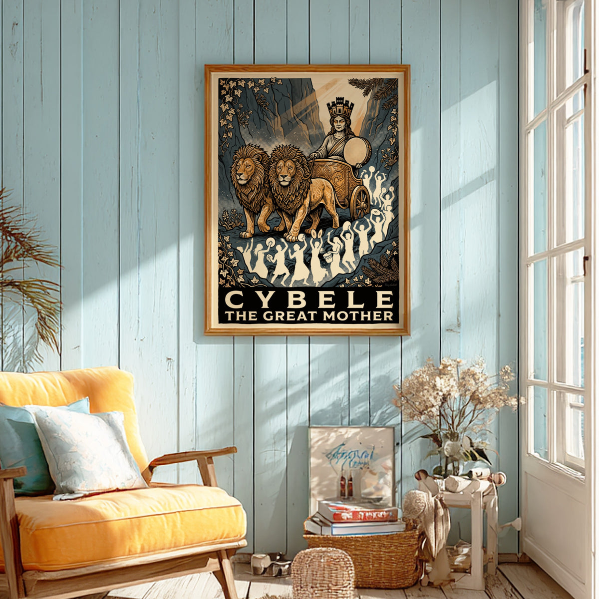 Poster of Cybele the Great Mother in a chariot pulled by two lions