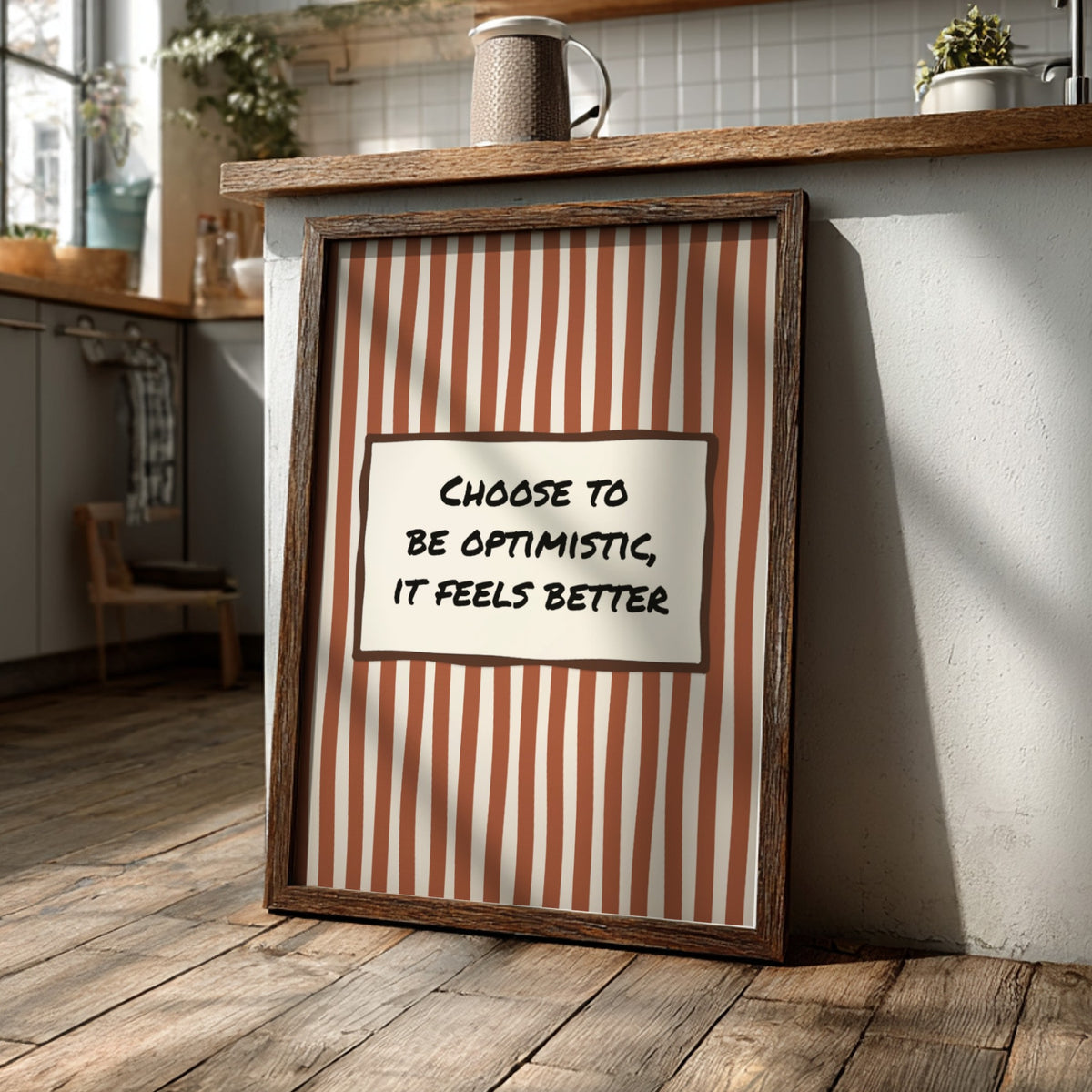 Personalised Retro Stripes Quote Message Poster