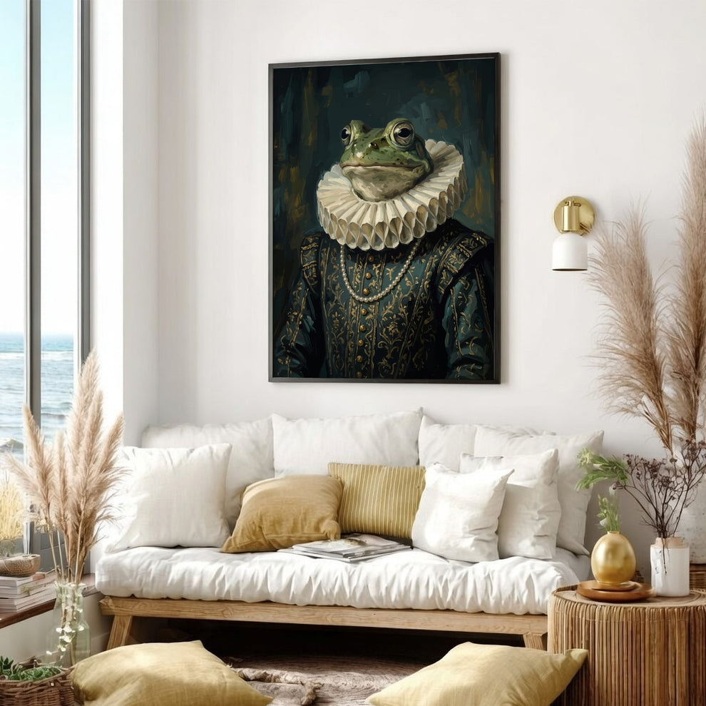 Renaissance Frog Portrait - Dark Academia Wall Decor – Brighton Posters
