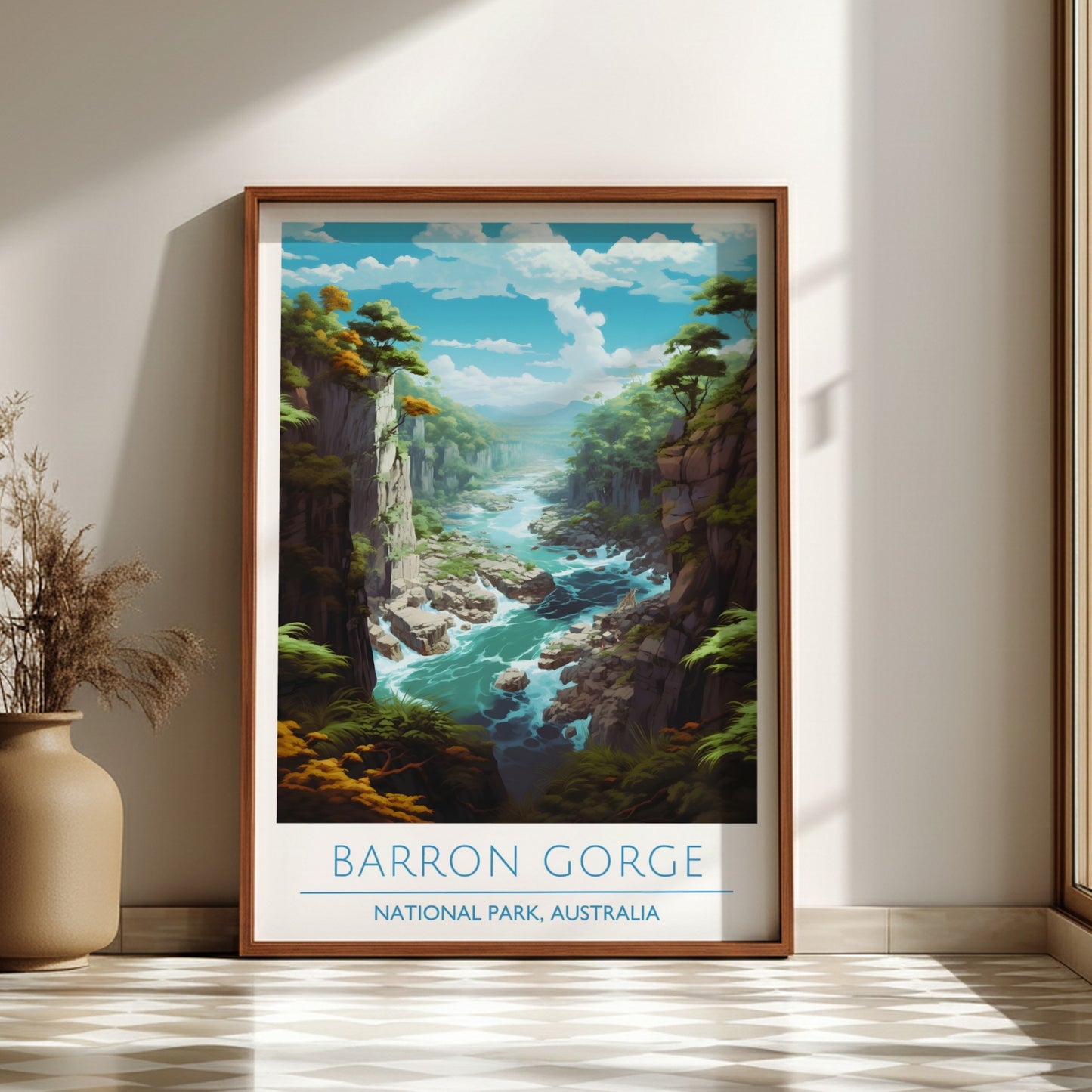 Affiche de Blowing Rock, Caroline du Nord – Illustration de voyage vintage