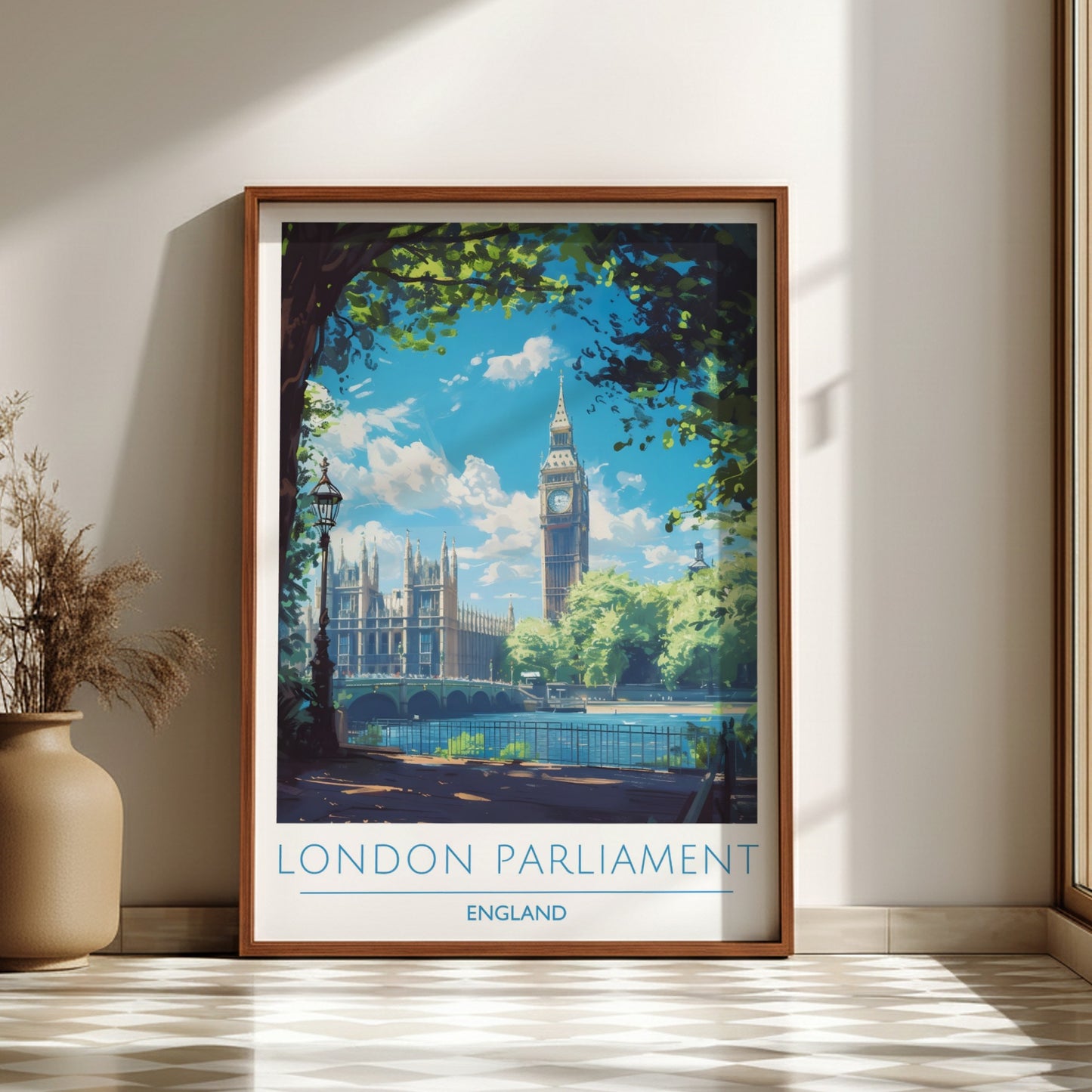 London Parliament, England: The Epoch – Modern Travel Art
