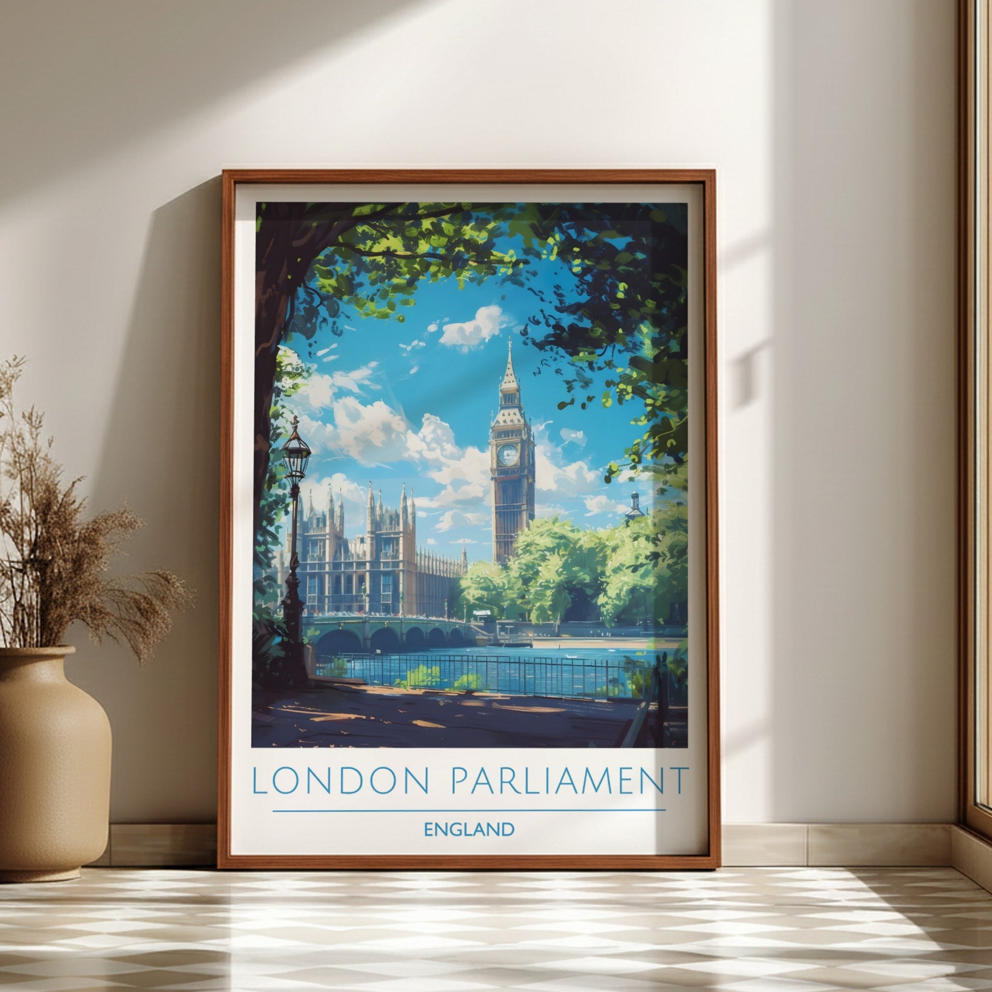 London Parliament, England: The Epoch – Modern Travel Art