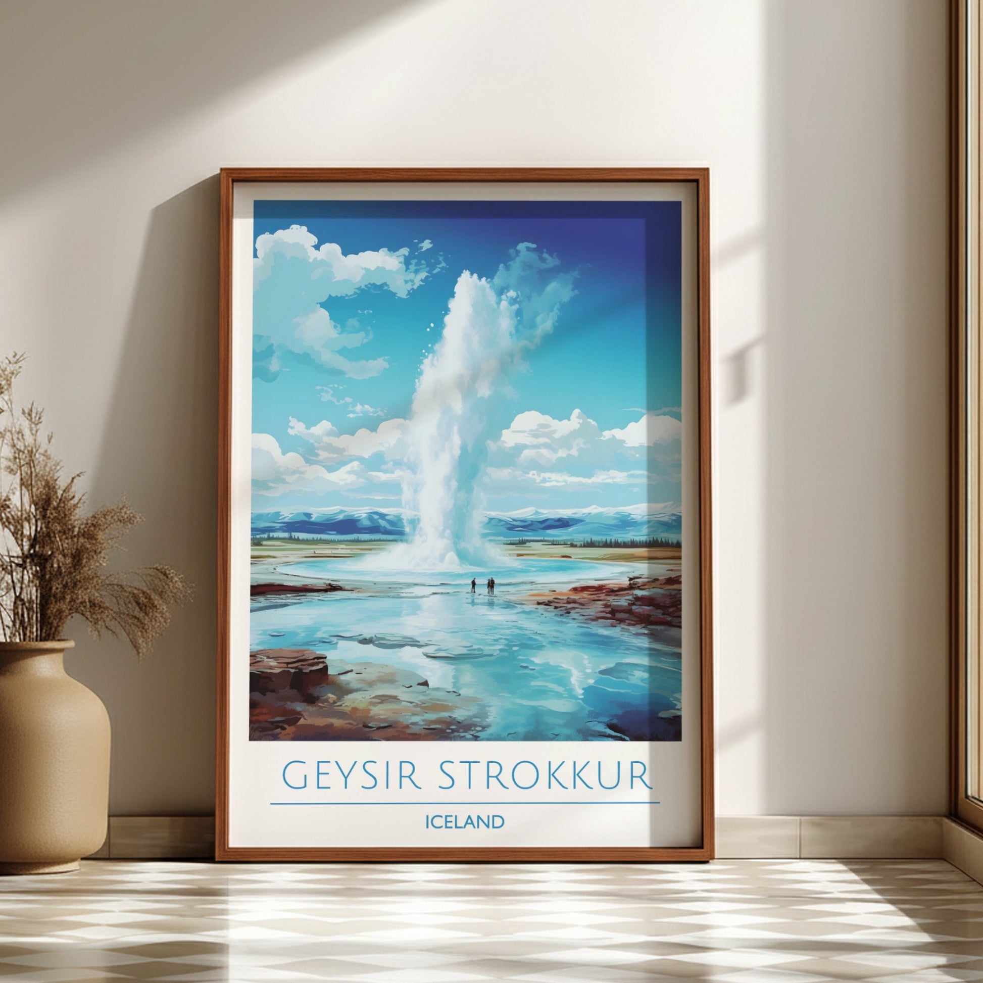 Geysir Strokkur, Iceland: The Surge – Modern Travel Art