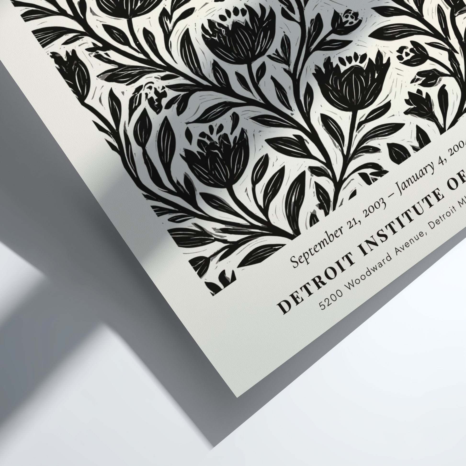 Dark Floral Poster featuring black-on-black design inspired by Henri Matisse, ideal for wall decor and modern