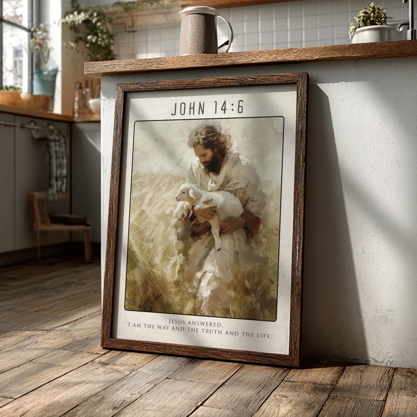 John 14:6: The Compass – Modern Minimalist Scripture Art