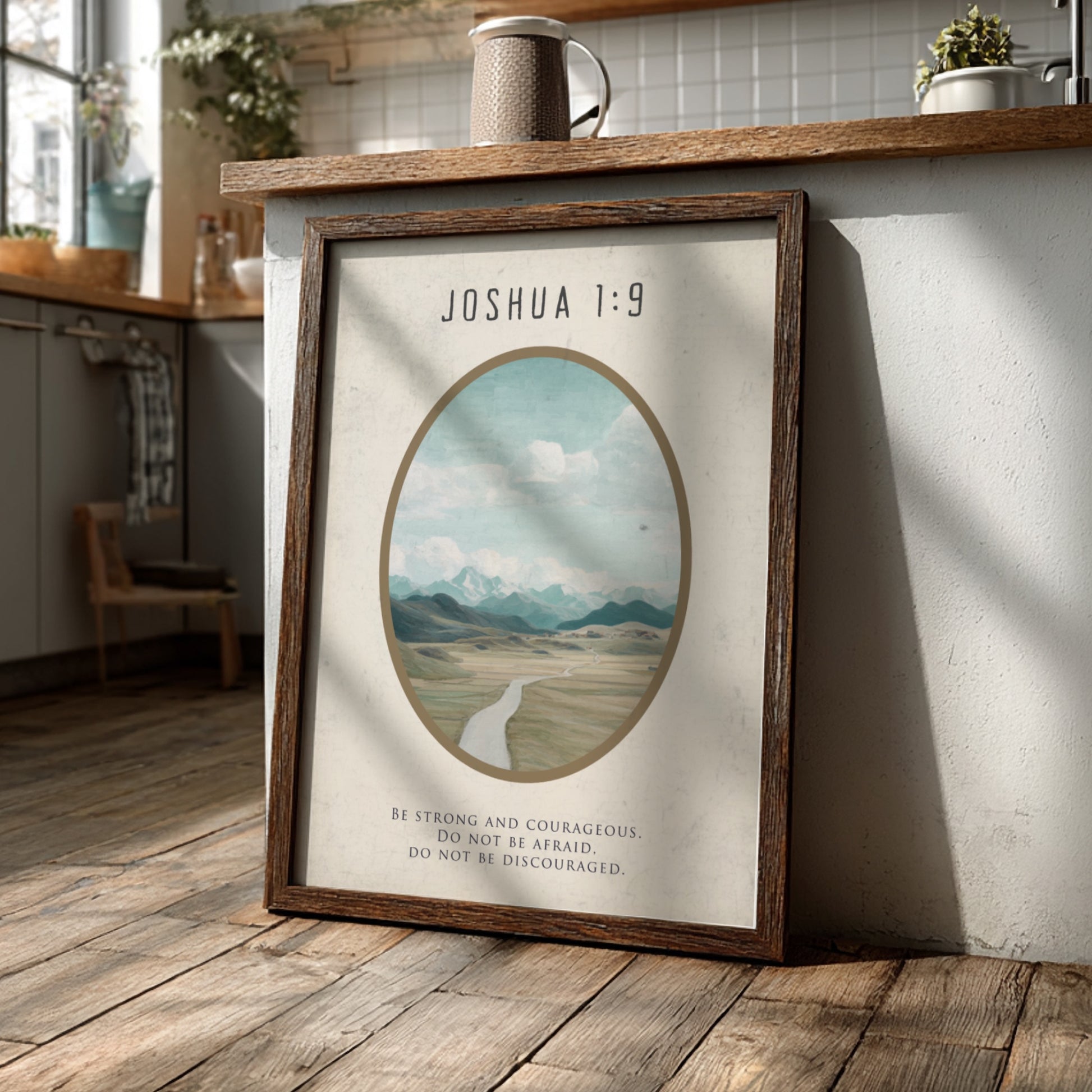 Joshua 1:9: The Resolve – Modern Minimalist Scripture Art