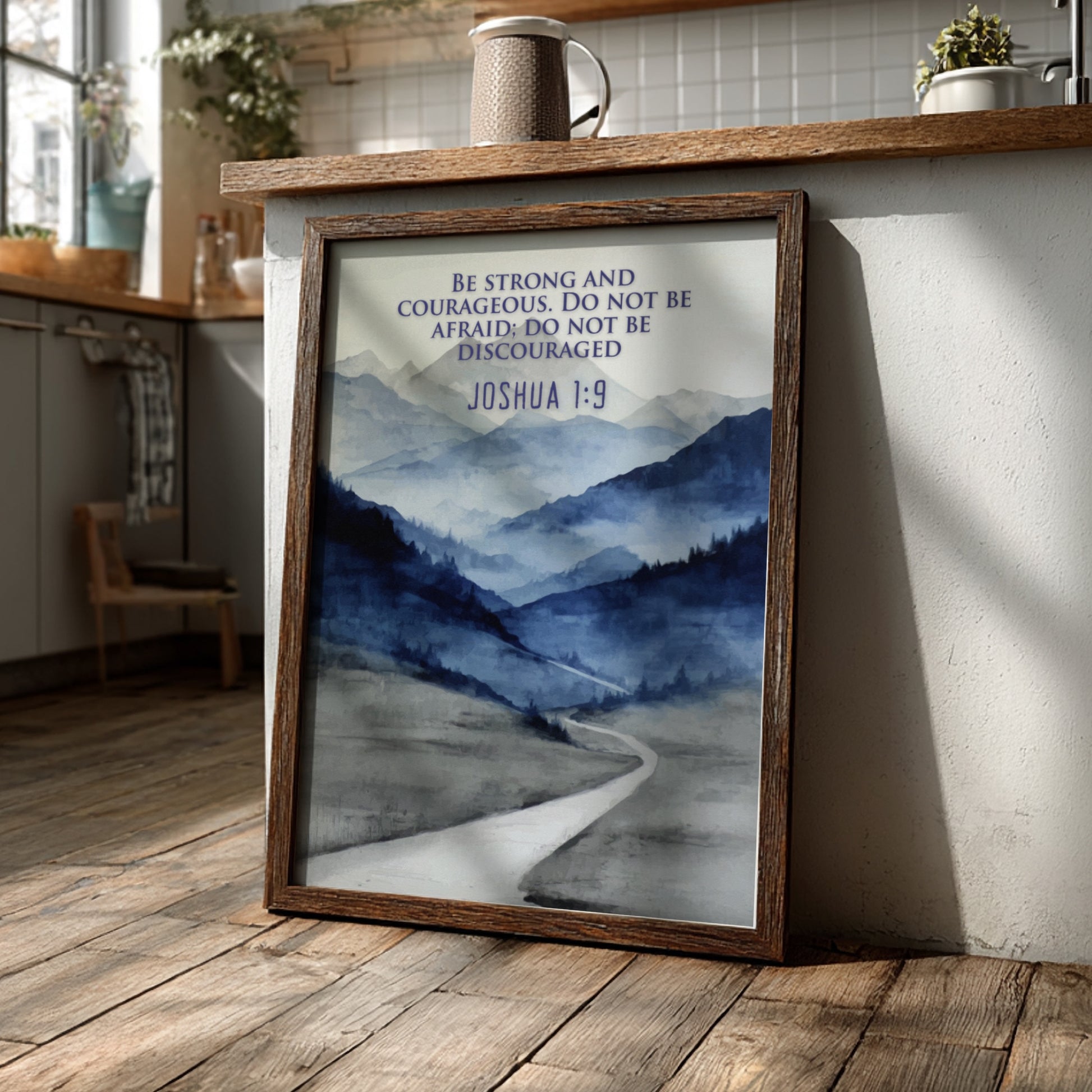 Joshua 1:9: The Backbone – Modern Minimalist Scripture Art