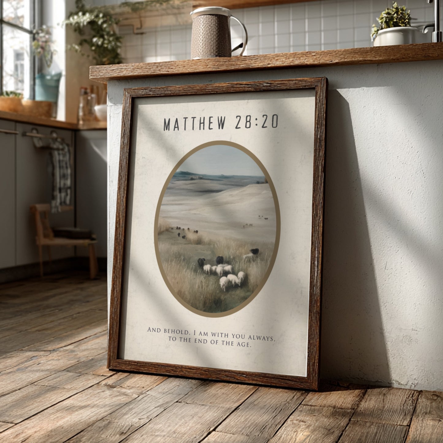 Matthew 28:20: The Continuity – Modern Minimalist Scripture Art