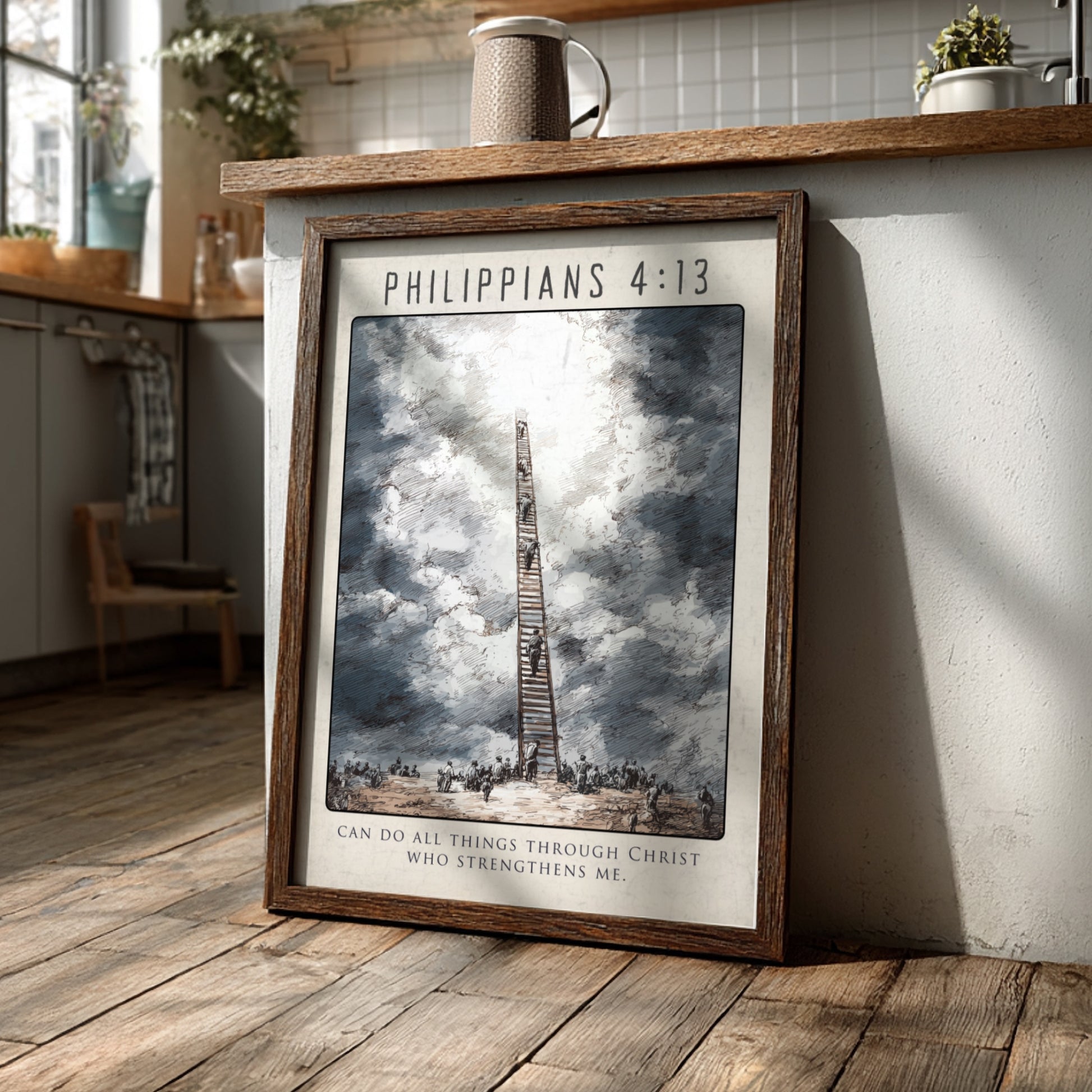 Philippians 4:13: The Catalyst – Modern Minimalist Scripture Art