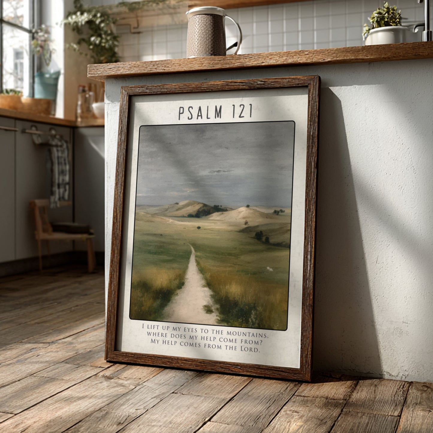 Psalm 121: The Ascent – Modern Minimalist Scripture Wall Art
