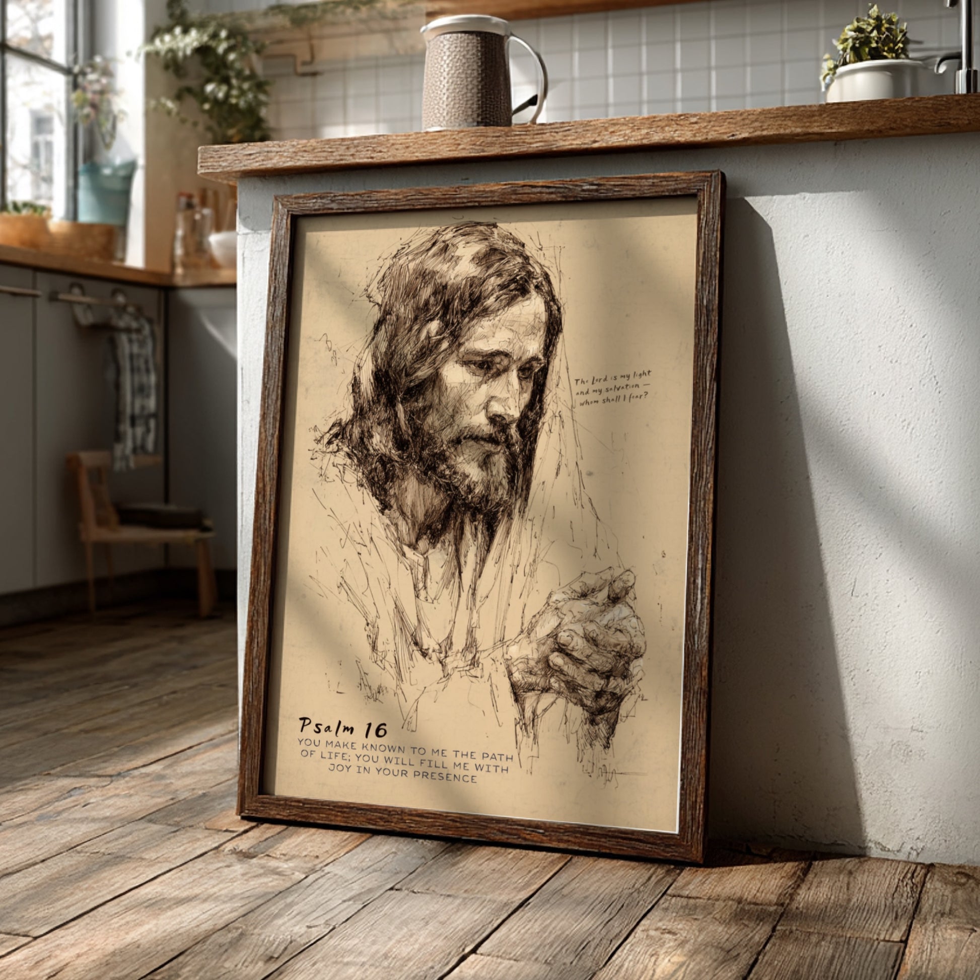 Psalm 16: The Keystone – Modern Minimalist Scripture Art
