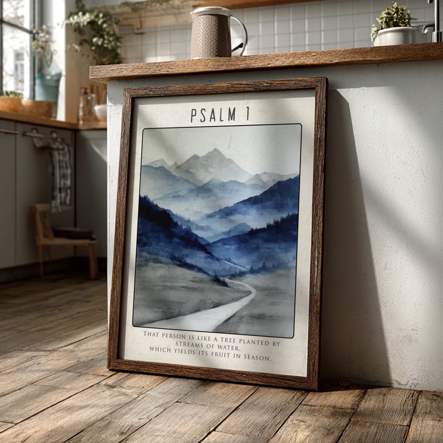 Psalm 1: The Foundation – Modern Minimalist Scripture Art