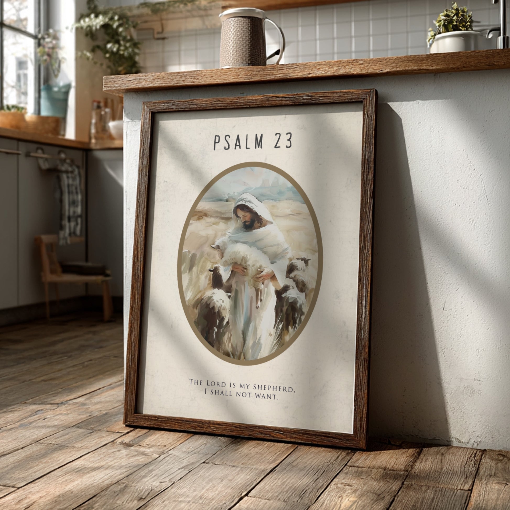 Psalm 23: The Restoration – Modern Minimalist Scripture Art