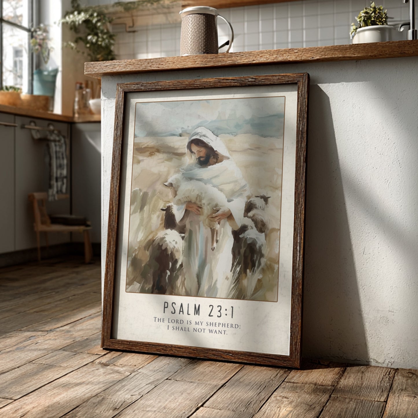 Psalm 23:1: The Sufficiency – Modern Minimalist Scripture Art