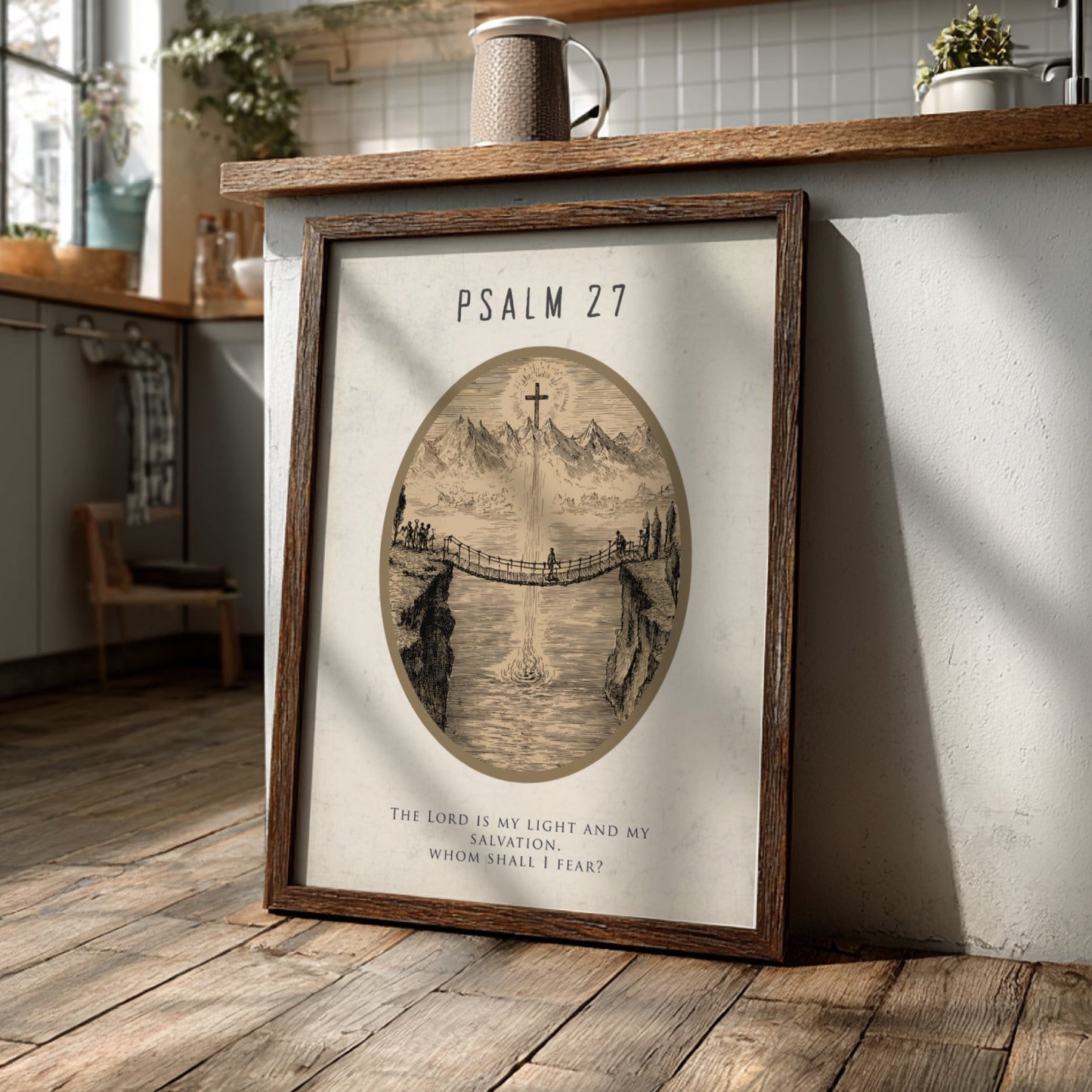 Psalm 27: The Fortress – Modern Minimalist Scripture Art