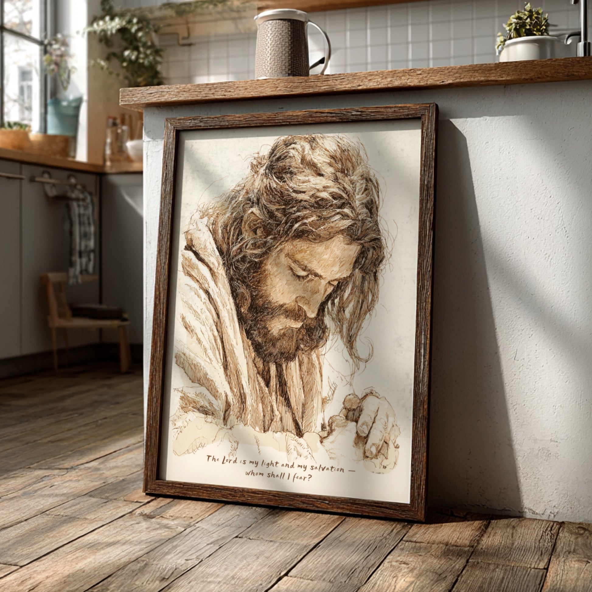 Psalm 27: The Light – Modern Minimalist Scripture Art