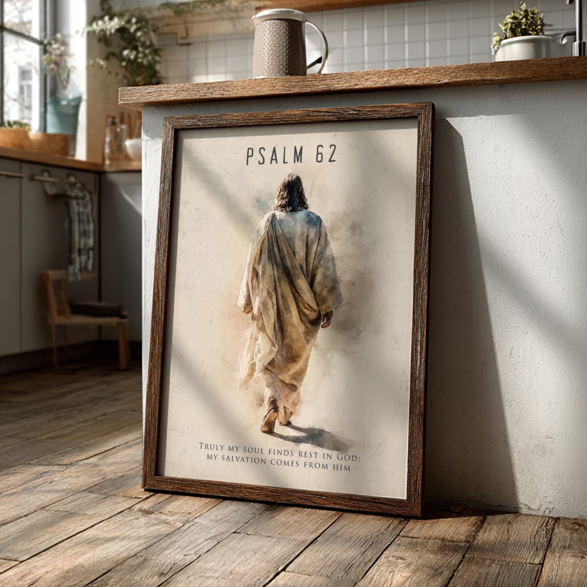 Psalm 62: The Unshakable – Modern Minimalist Scripture Art