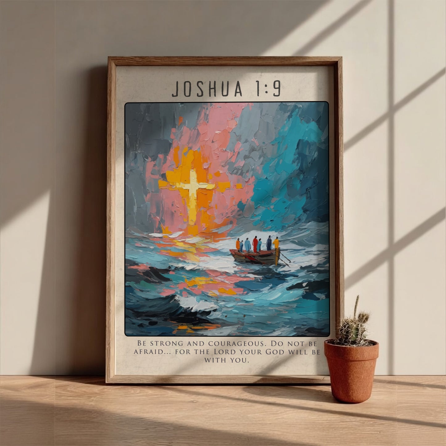 Joshua 1:9: The Command – Modern Minimalist Scripture Art
